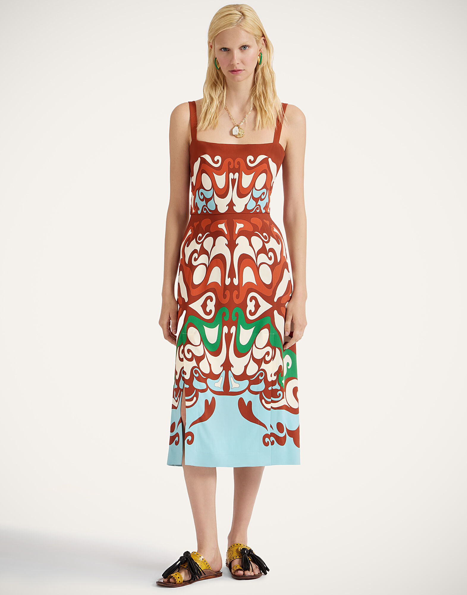 La DoubleJ Buy Me A Martini Dress Phoenix Plac&eacute;e Light Blue DRE0673VIS011PHO01BU01