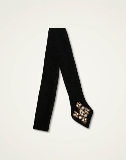 La DoubleJ Ella 2-Ways Stole Solid Black HEB0021VEL015SOLIDBL01