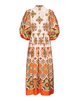 La DoubleJ Portofino Dress Partenope Plac&eacute;e DRE0374COT039PRT01OR02