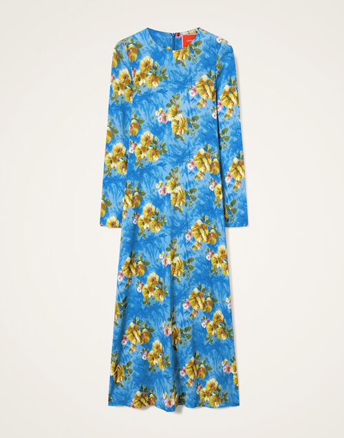 La Doublej Women's Long Sleeve Swing Dress - Riptide Light Blue - Size Small
