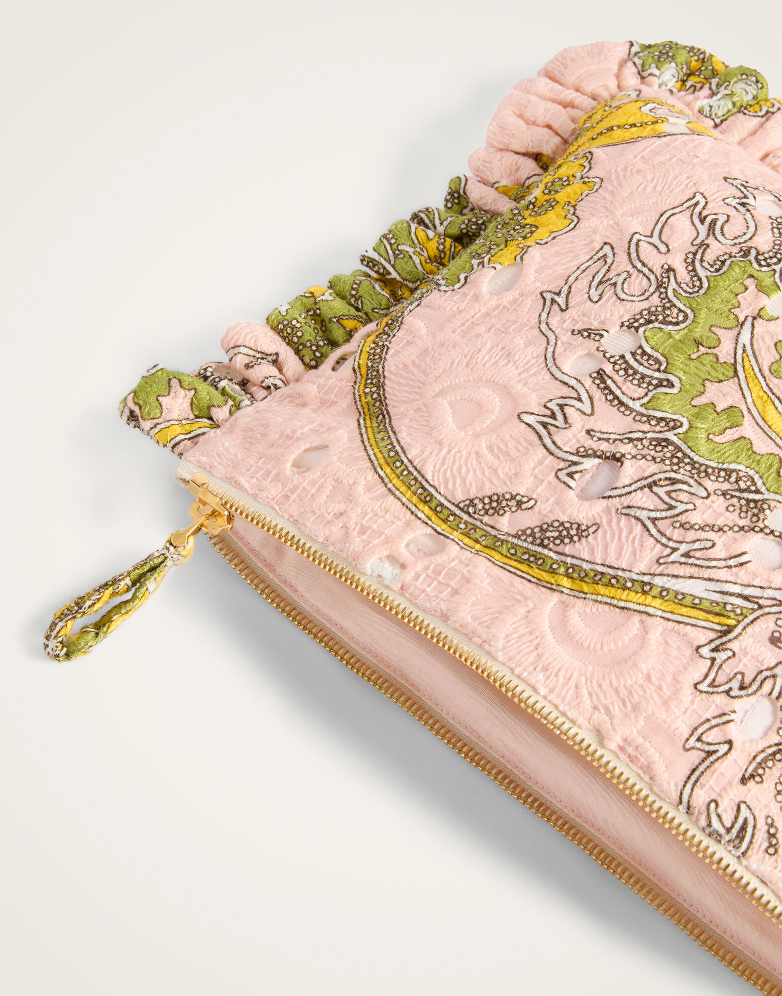 La DoubleJ Hand Pochette Swathe Pink BAG0059EMB031SWA01PI01