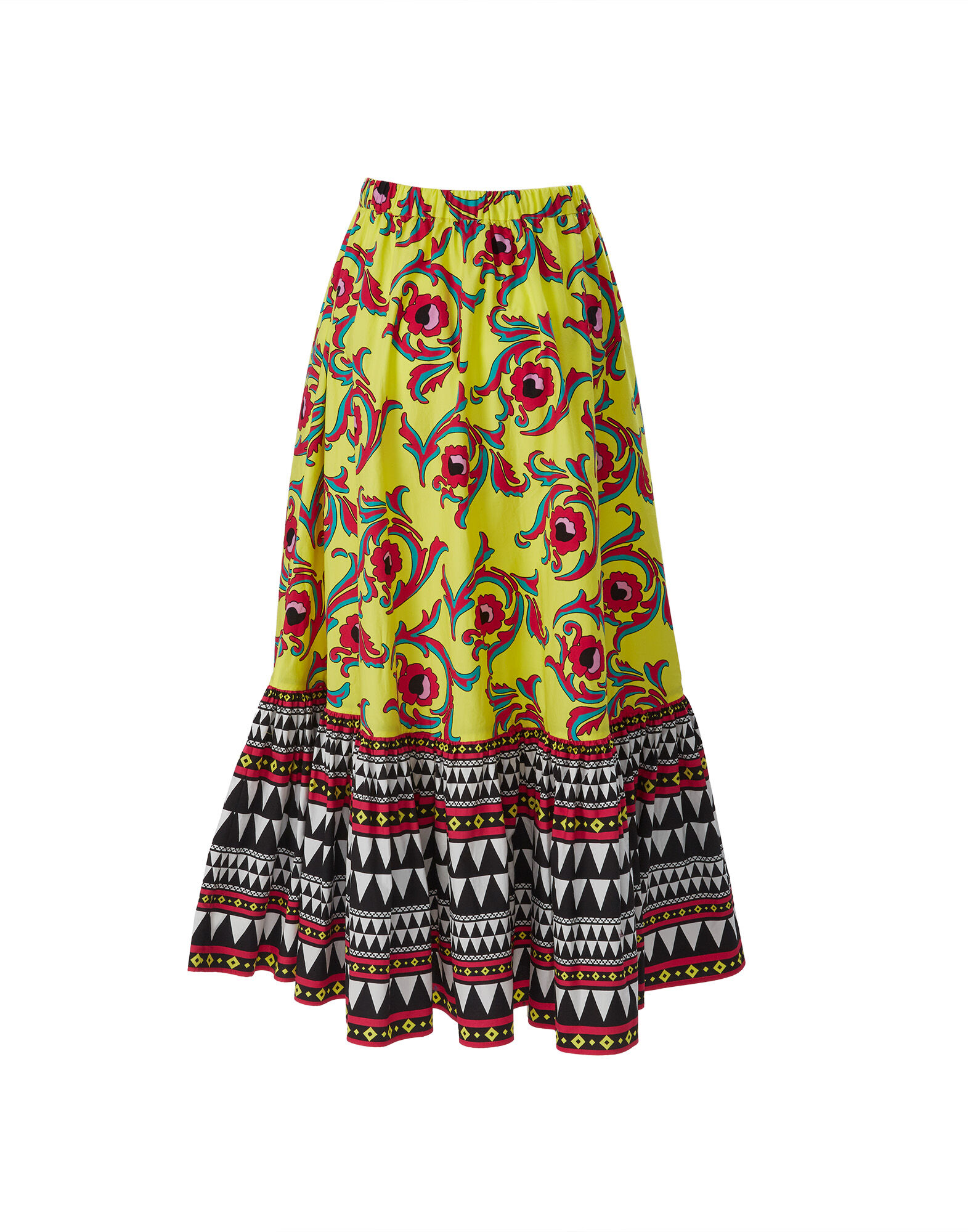 LaDoubleJ Sunset Skirt Cartwheel Giallo SKI0056COT015CRW0004