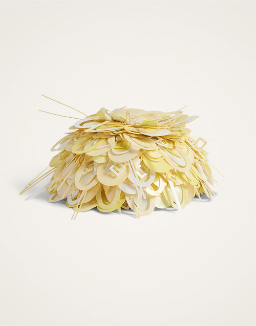 La DoubleJ Paillette Hat Solid Yellow HAT0045PAI019SOLIDYE02