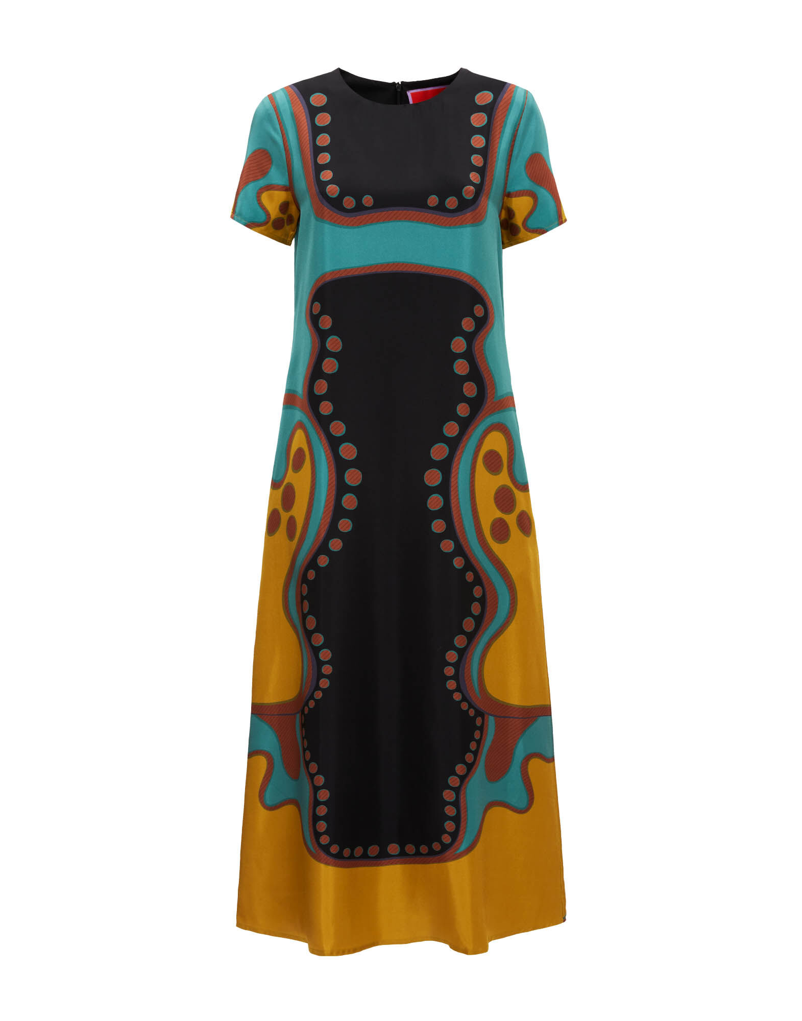 La DoubleJ Swing Dress Spritz Plac&eacute;e Black DRE0128SIL006SPR04BL01