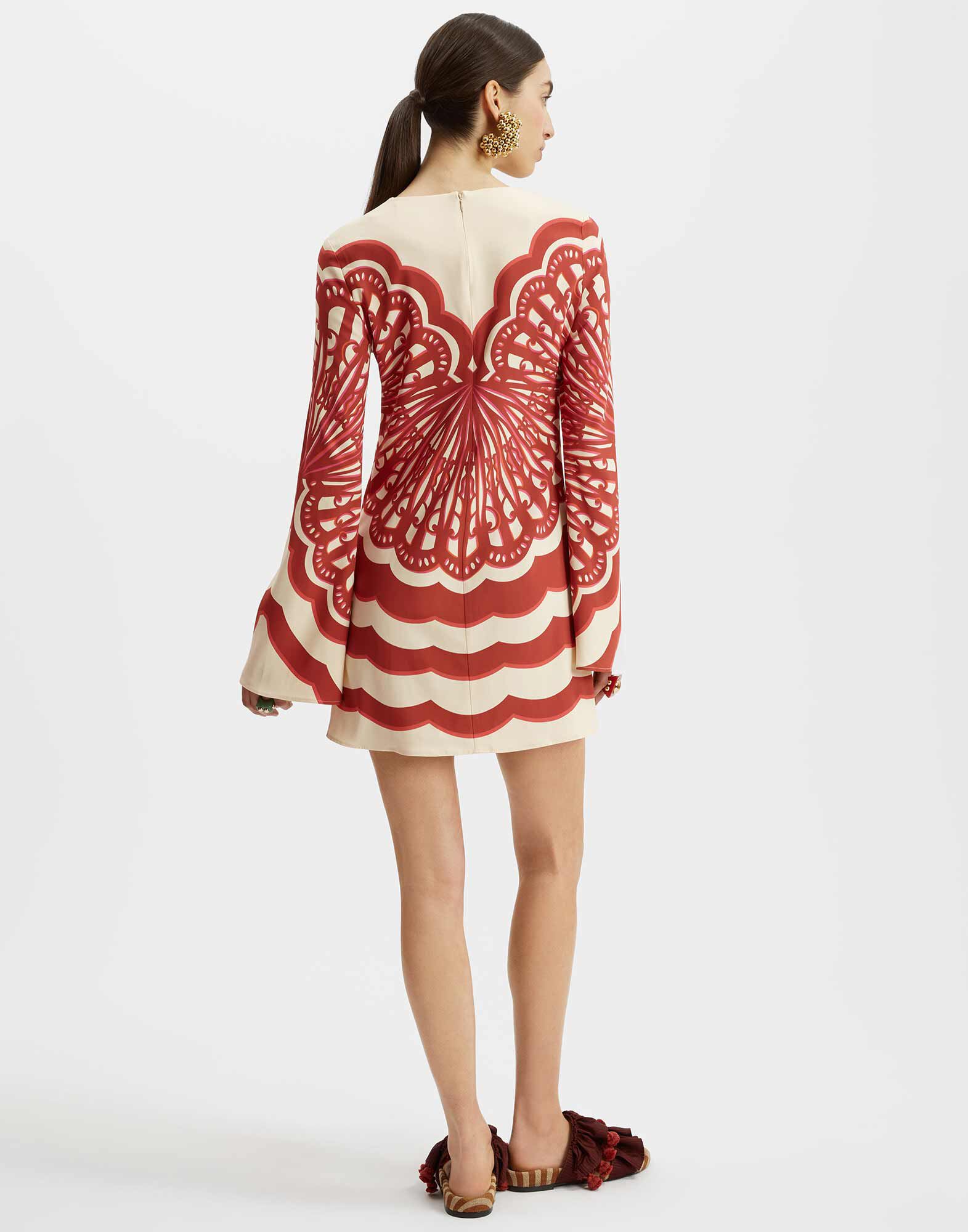 La DoubleJ Mini Supreme Swing Dress Fans Plac&eacute;e Red DRE0619VIS011FAN03RE01