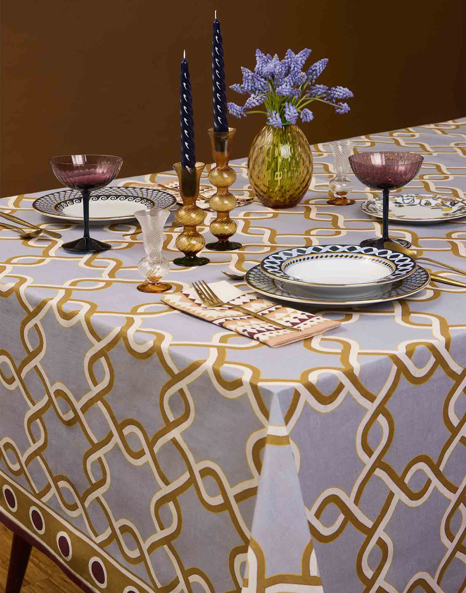 La DoubleJ Large Tablecloth Tackle Turquoise TBC0003LIN001TAC05BU08