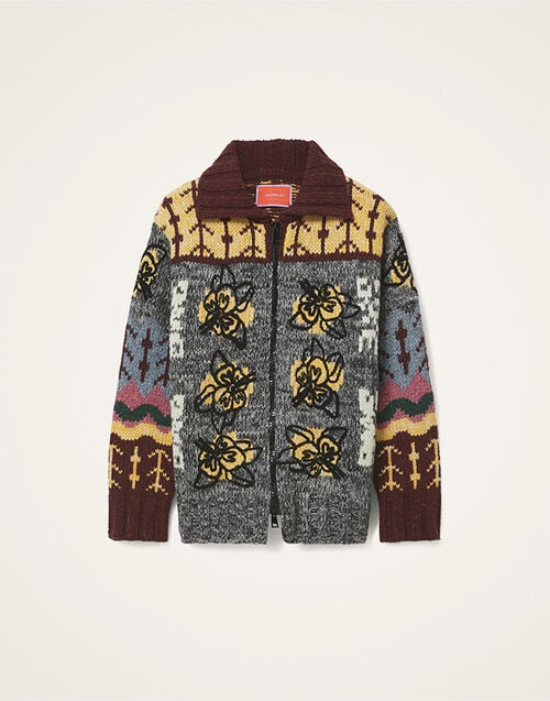 La DoubleJ Chalet Cardigan Multicolor Grey & Yellow PUL0288KNI166VA398GY02