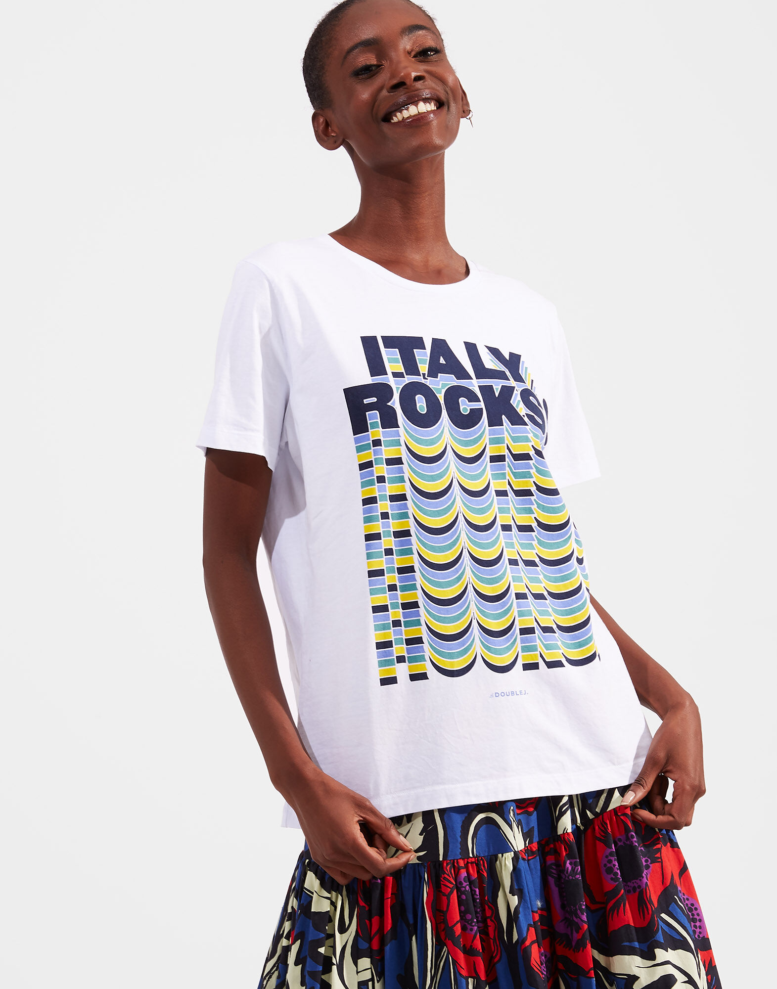 LaDoubleJ Slogan T-shirt Italy Rocks SHI0031JER010SLO0004