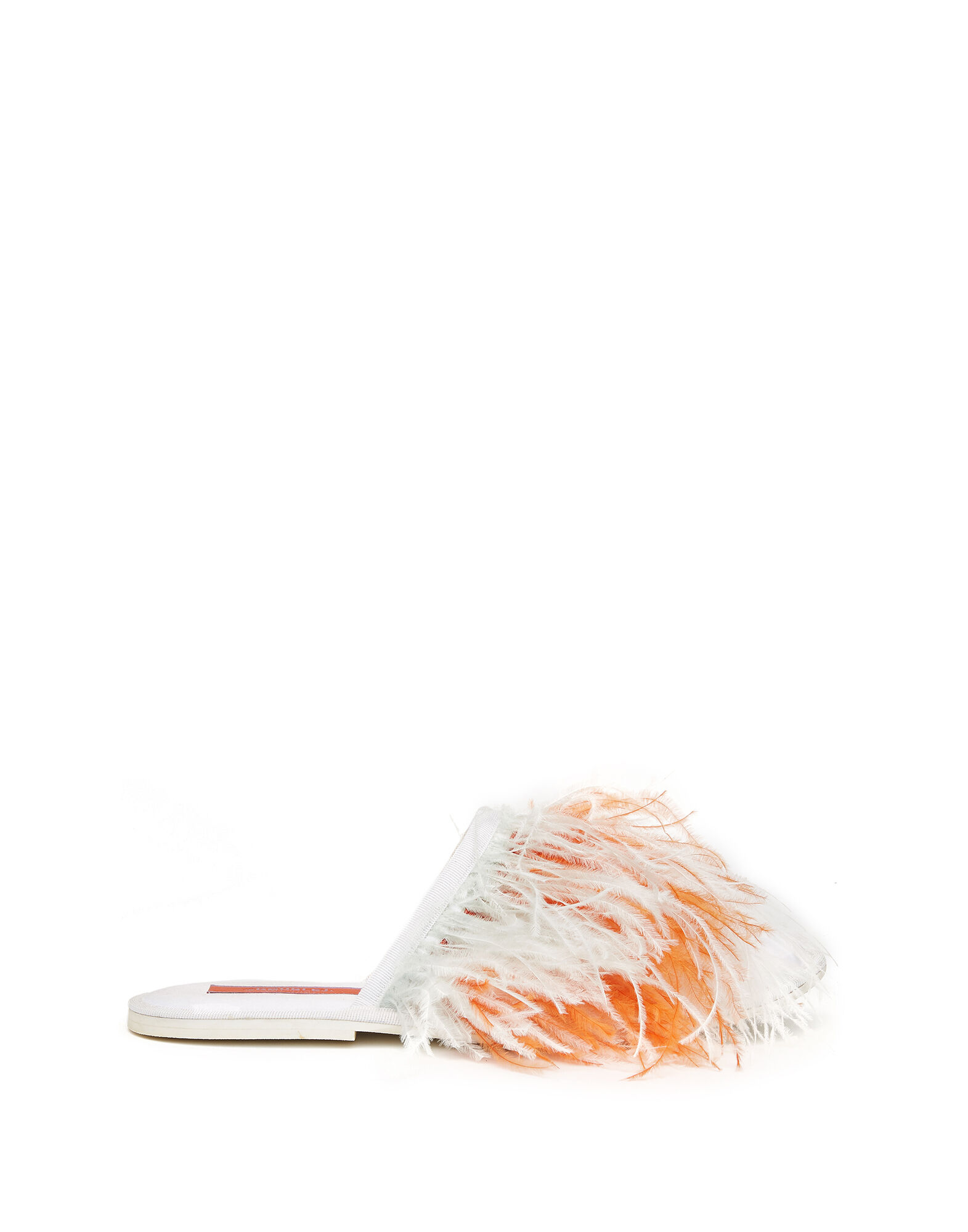 La DoubleJ Feather Slipper Solid Ivory SHO0007RAS005AVO0001
