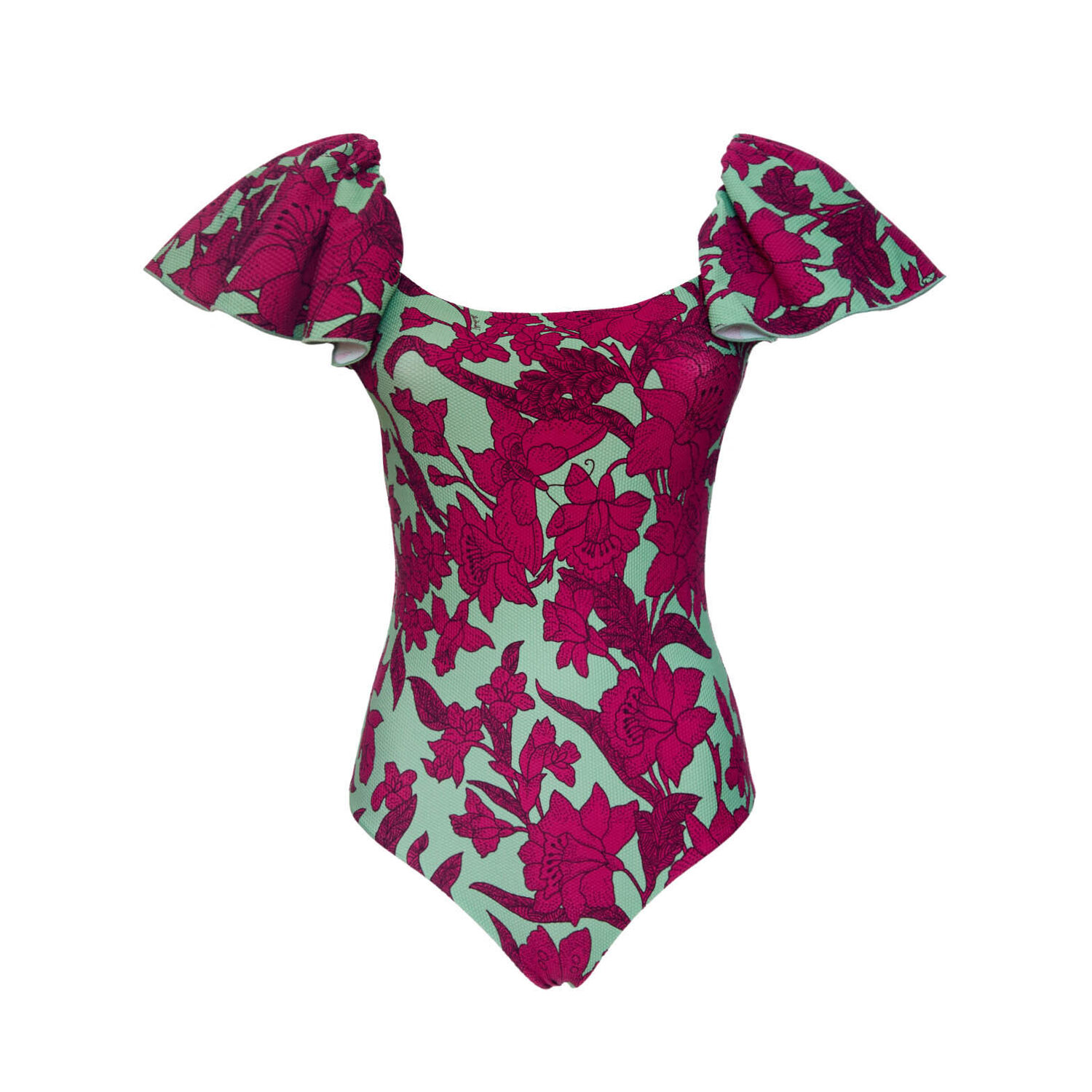 Shop La Doublej Scarlett Swimsuit In Lilium Purple