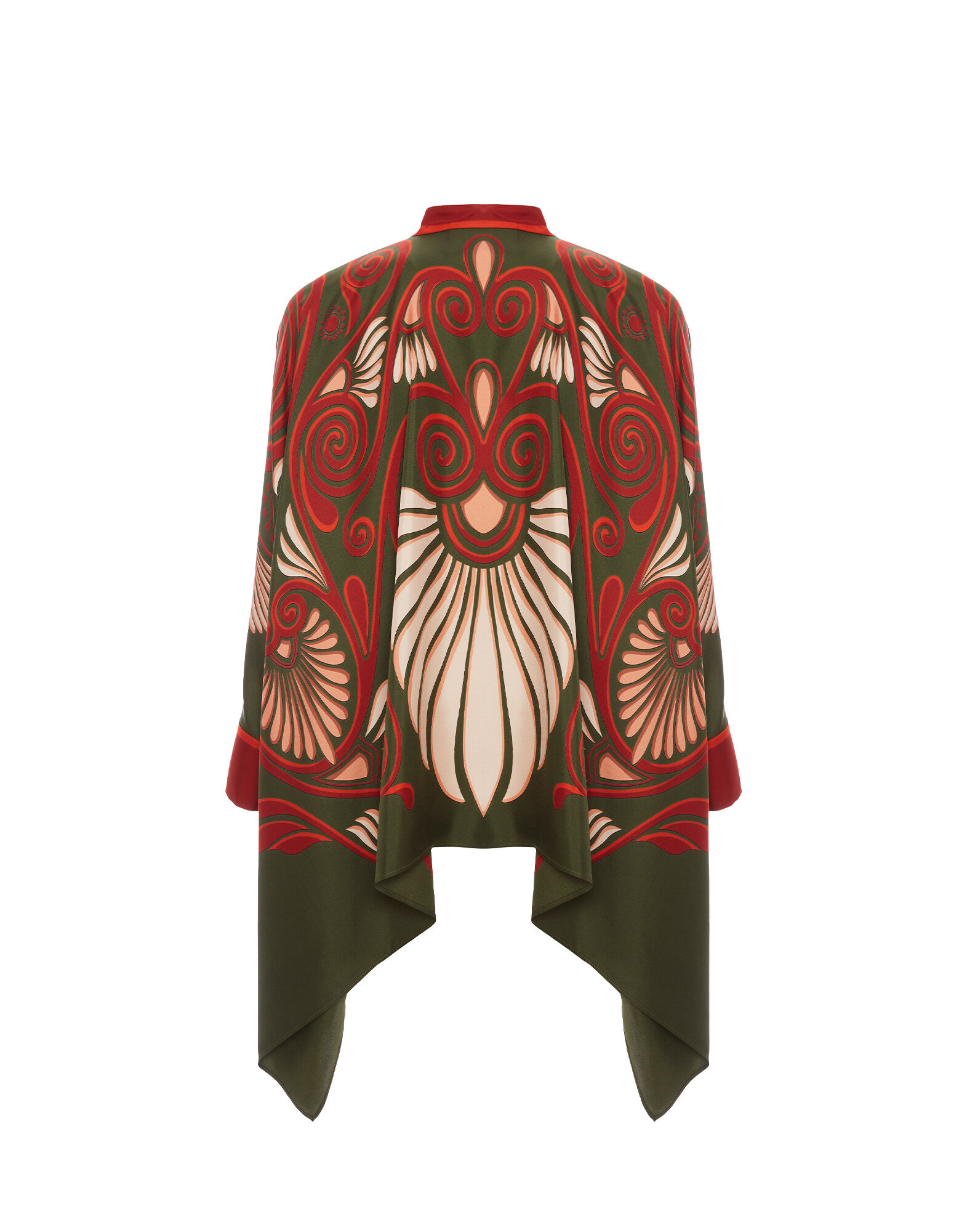 La DoubleJ Foulard Shirt Kerylos Plac&eacute;e Dark Green SHI0059SIL006KER01GR03