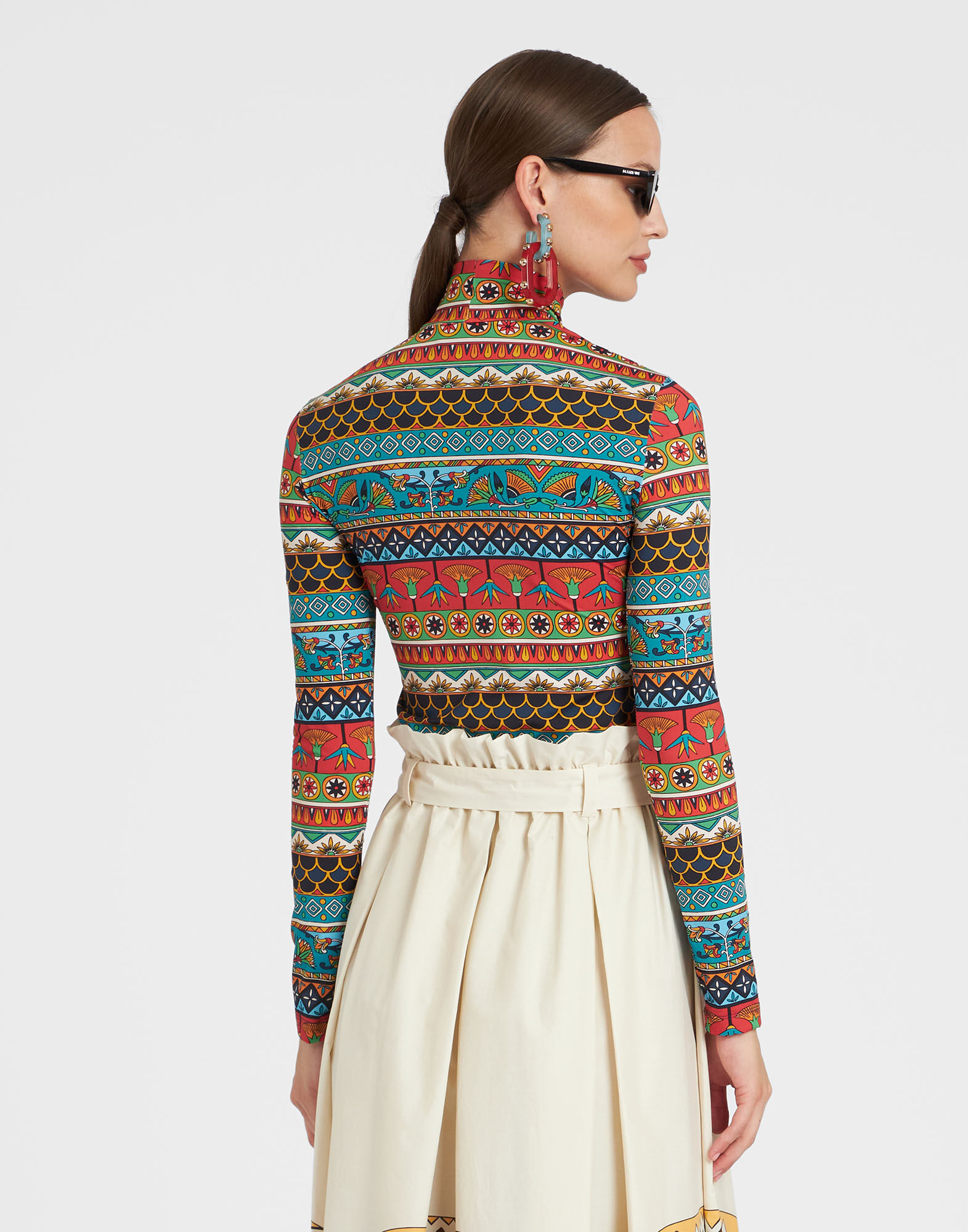 La DoubleJ Turtleneck Giza Turquoise SHI0030JER005GIZ01BU08