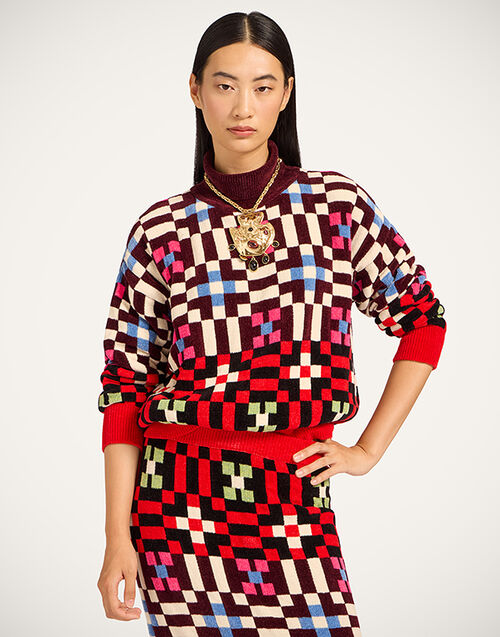 La DoubleJ Byte Turtleneck Multicolor Pink & Blue PUL0309KNI173VA387RE07