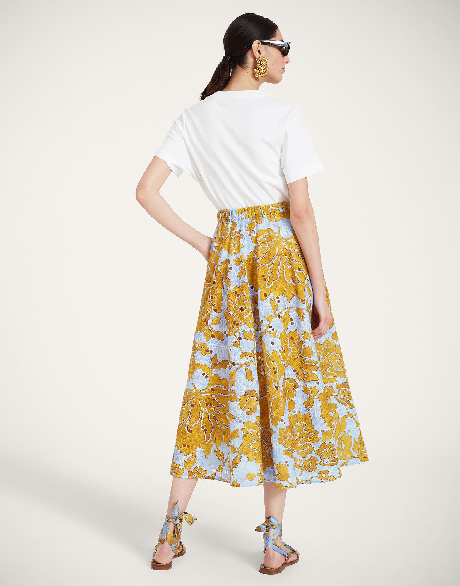 La DoubleJ Drawstring Skirt Tangle Light Blue SKI0098EMB031TAN01BU01