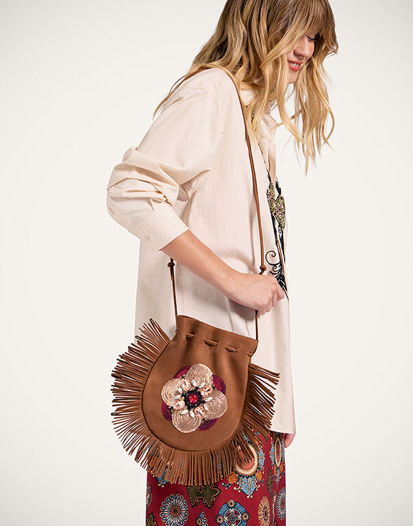 La DoubleJ Big Power Pouch Solid Tan BAG0088LEA016SOLIDBR17