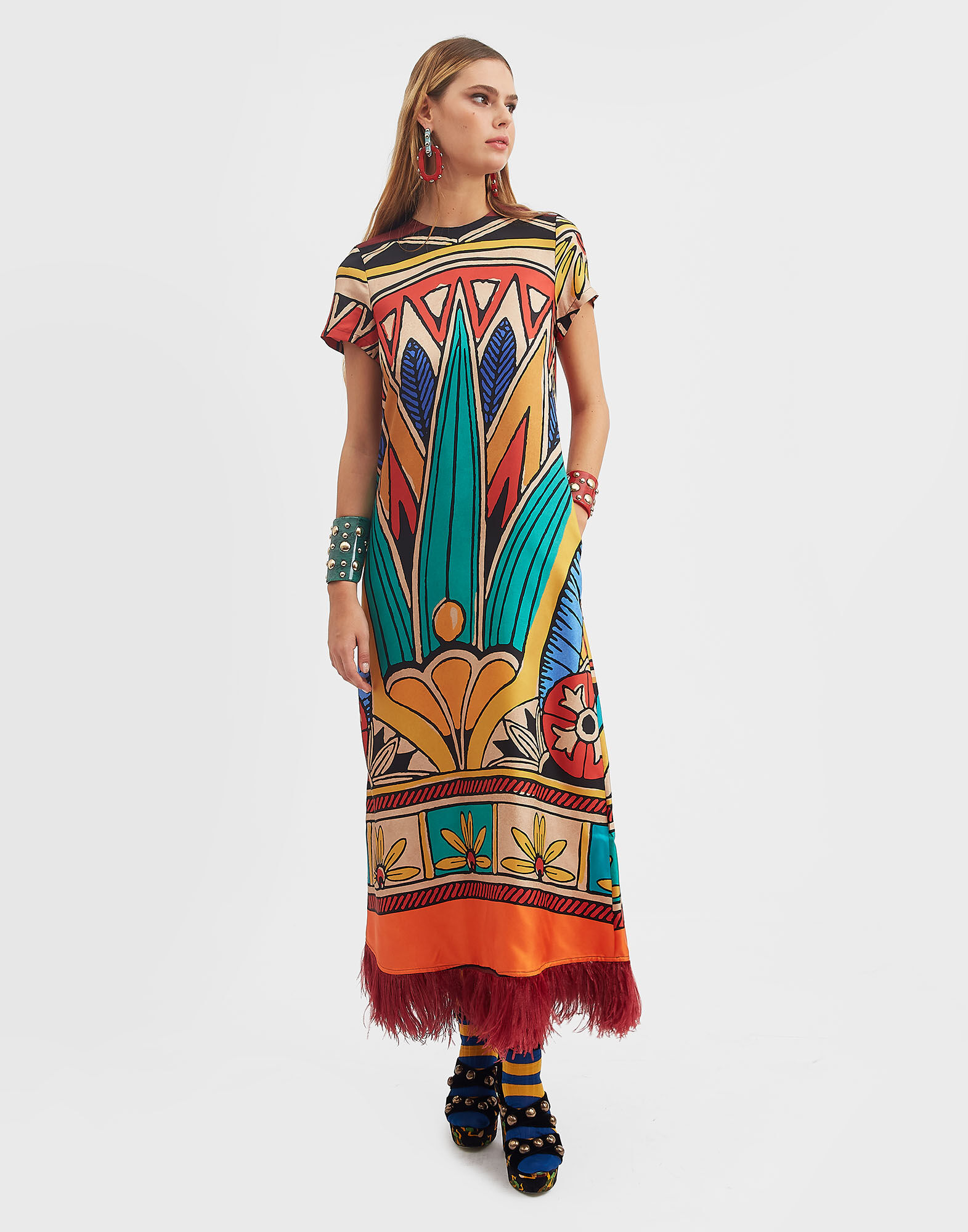 La DoubleJ Swing Dress Philae Plac&eacute;e DRE0316SIL001PHI01MU01