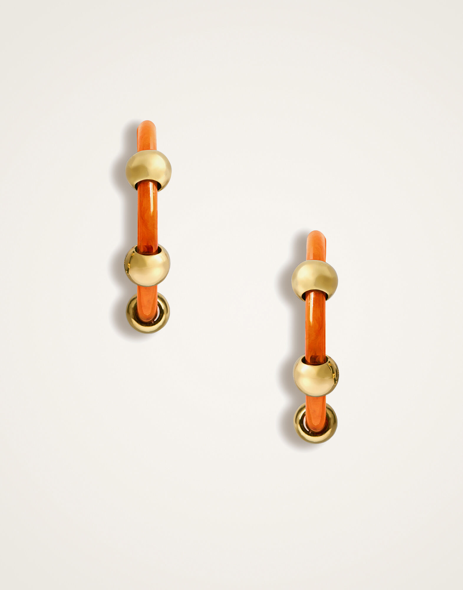 La DoubleJ Studded Hoops Solid Orange EAR0049POL014SOLIDOR02