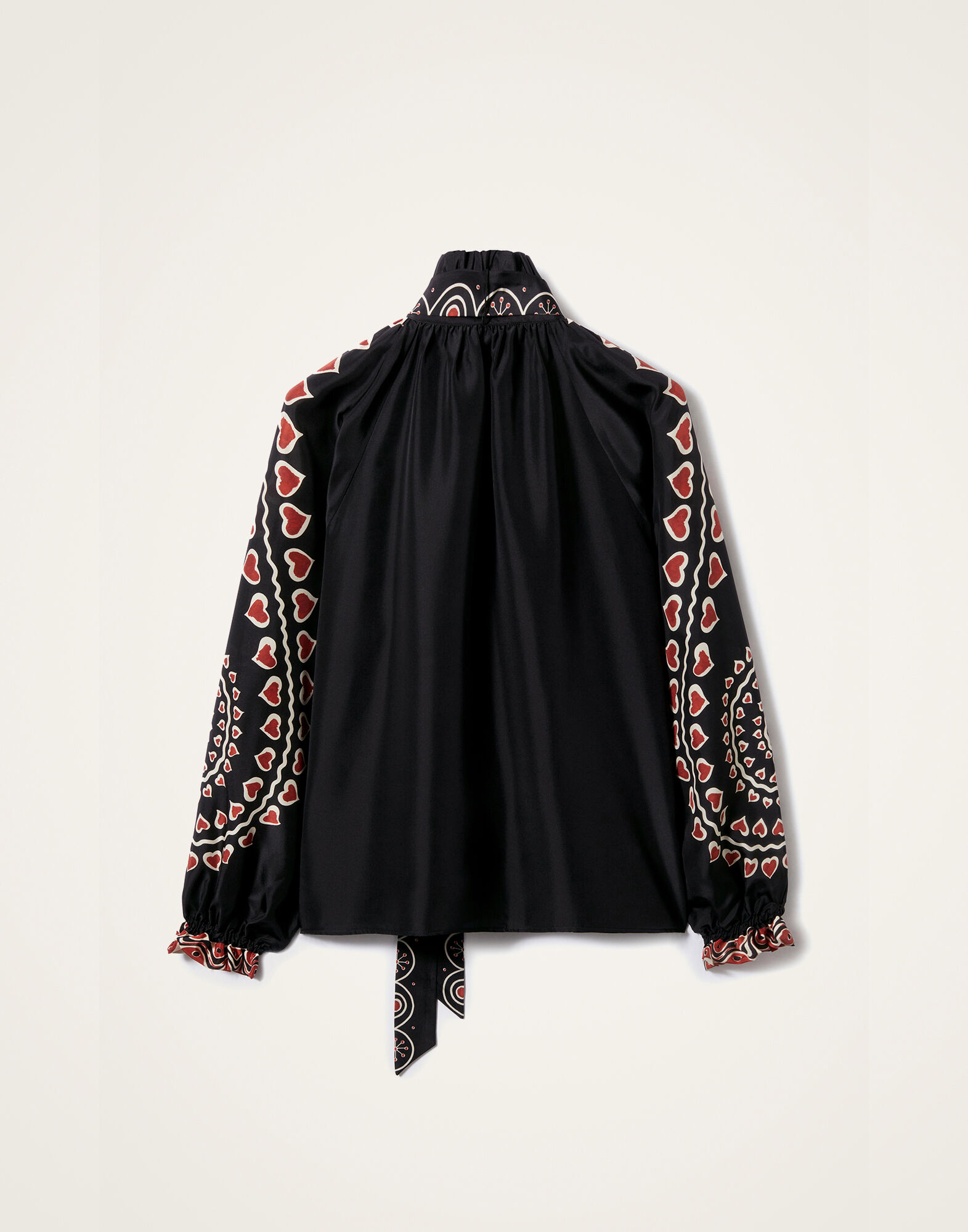 La DoubleJ Cerere Blouse Gattopardo Plac&eacute;e Black SHI0086SIL009GAT01BL01