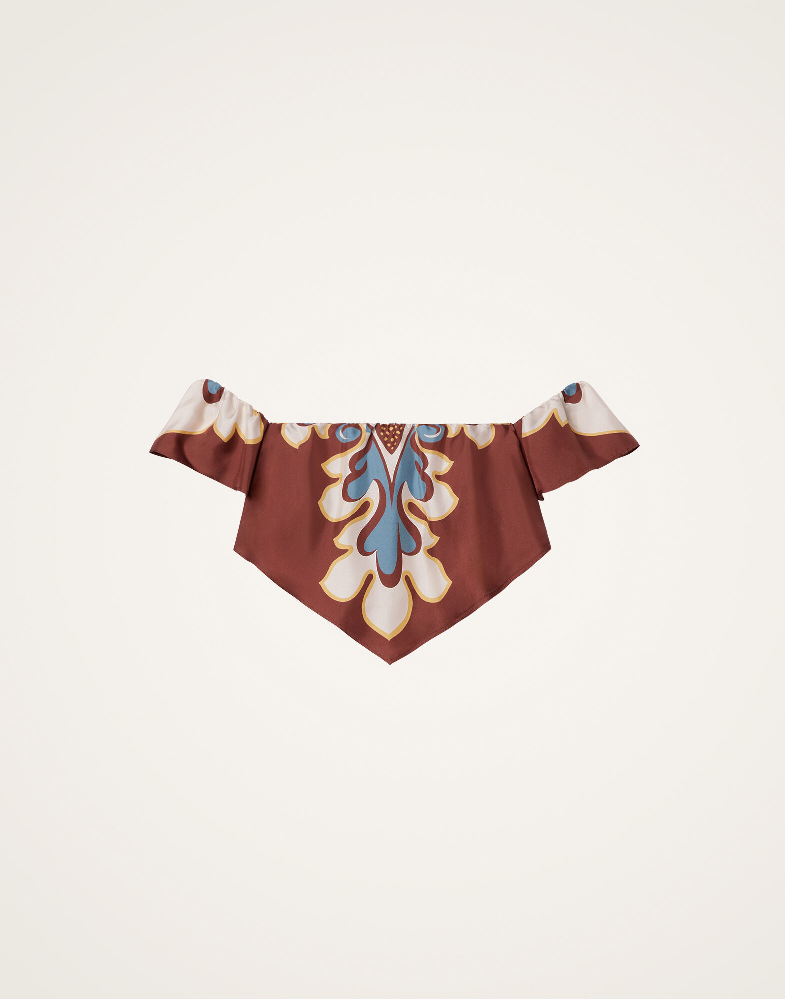 La DoubleJ Sand Dollar Top Palazzo Plac&eacute;e Chocolate TOP0153SIL017PAL08BR07