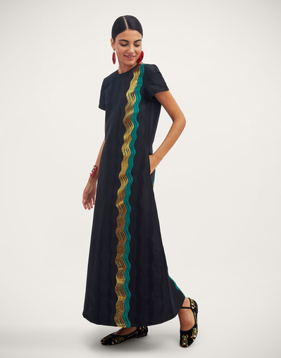 floor length swing dress Amazon.com: Aonoapll Women Patchwork Pleated Maxi Dress Elegant Long Sleeve Swing Dress Bodycon High Waist A Line Evening Gown Dress(Black,Medium) : Clothing, Shoes & Jewelry