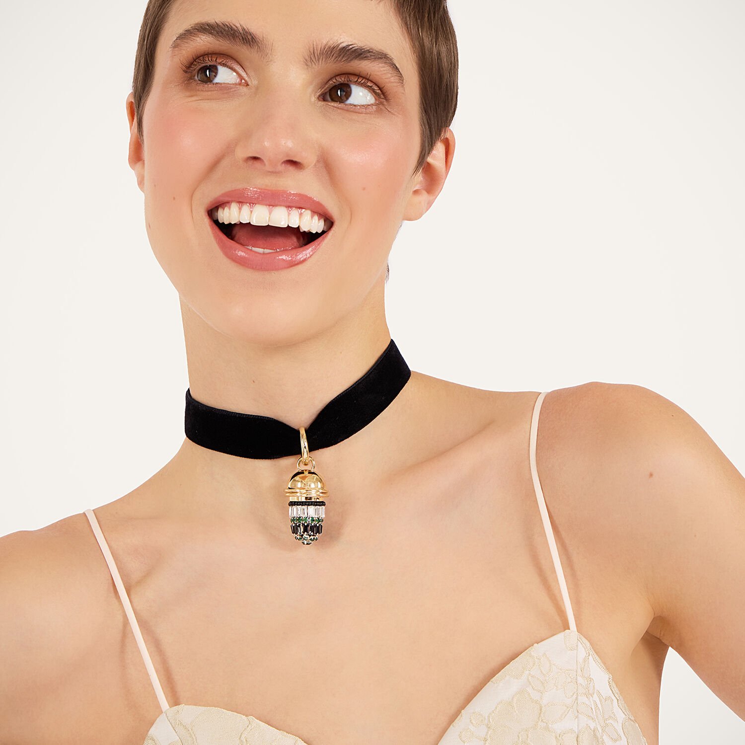 La Double J Lantern Necklace
