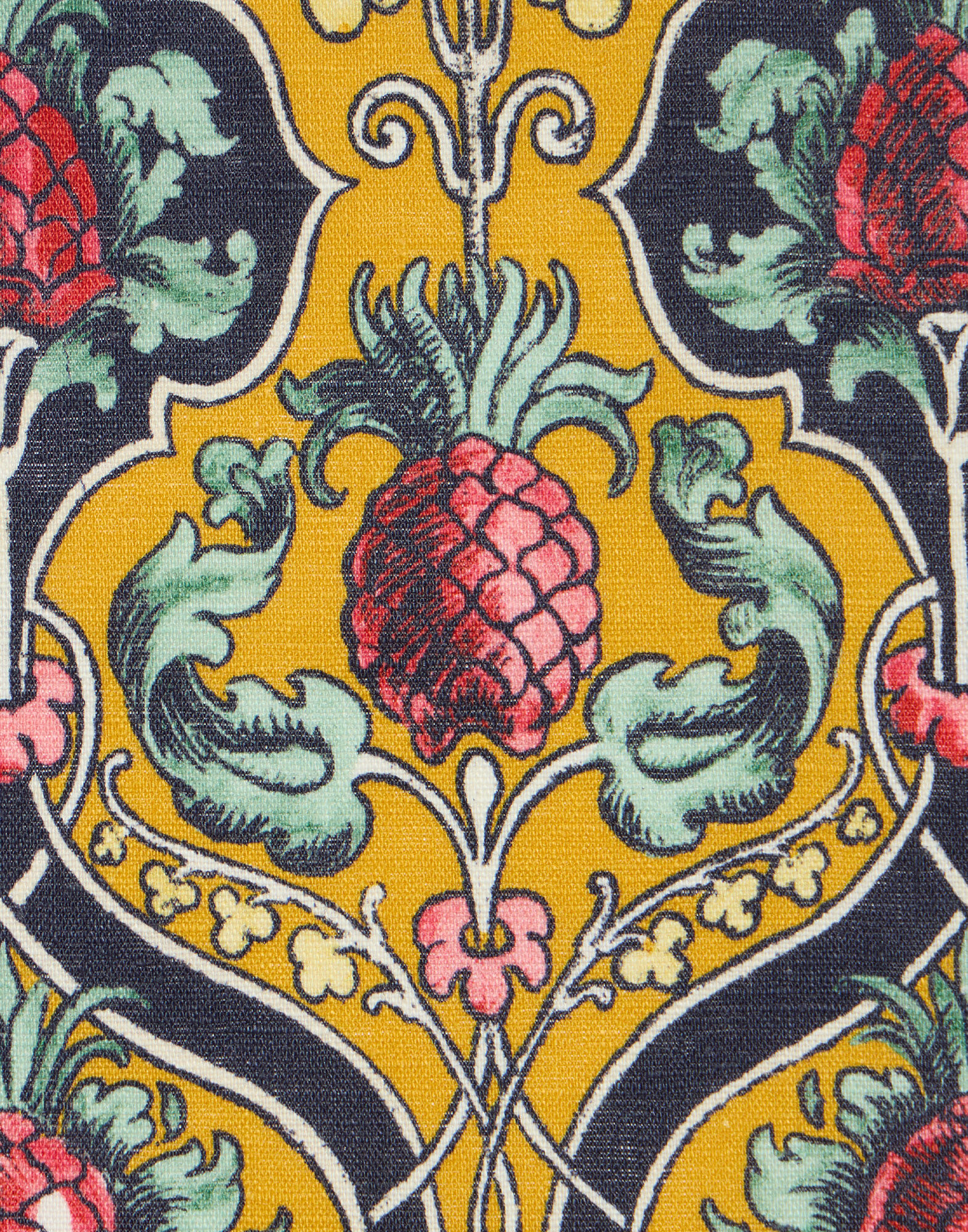 La DoubleJ Large Napkins Set Of 2 Ananas Yellow NAP0017LIN008ANA01YE02
