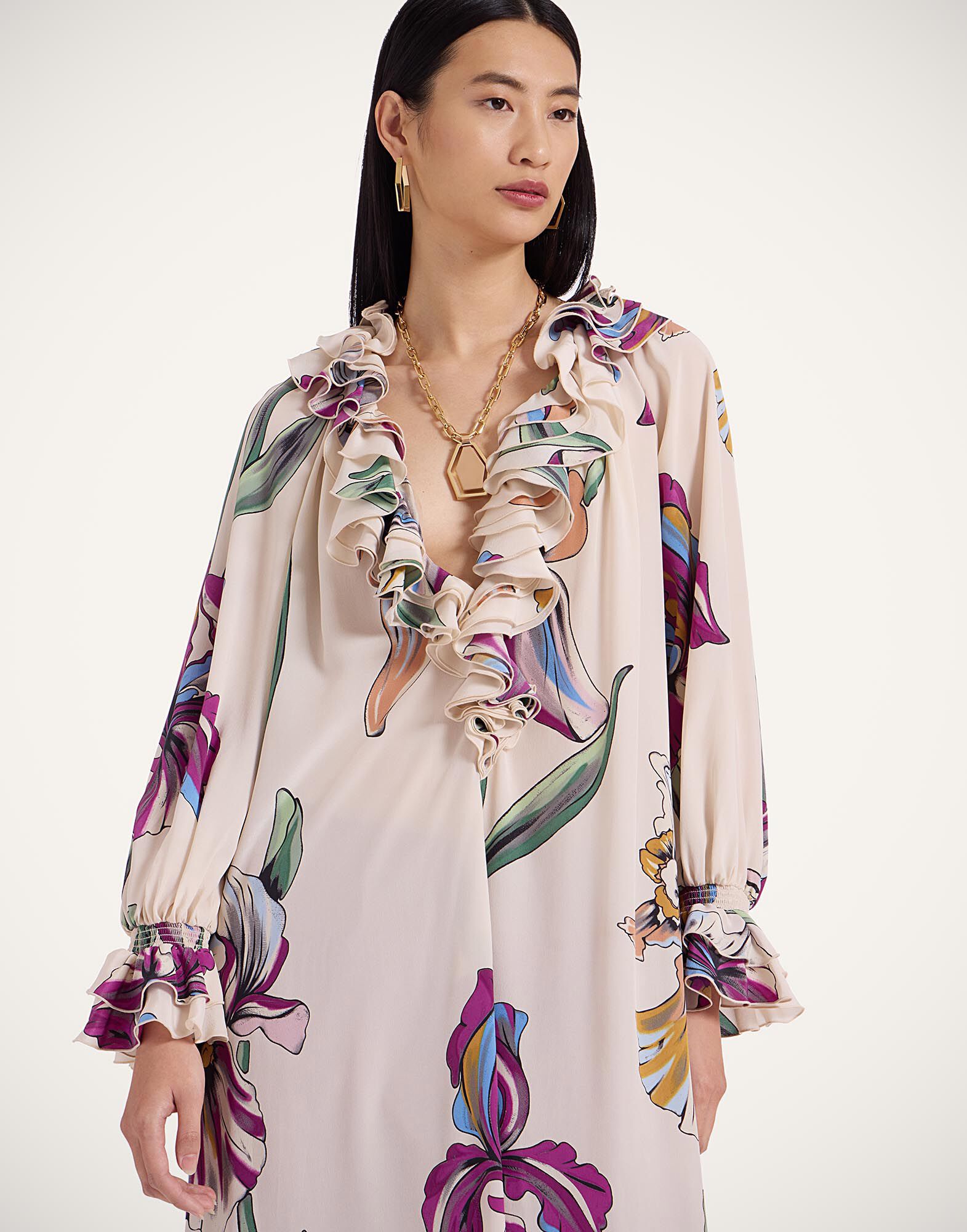 La DoubleJ Hey Jude! Dress Iris Ivory DRE0850CRE001IRS01WH04