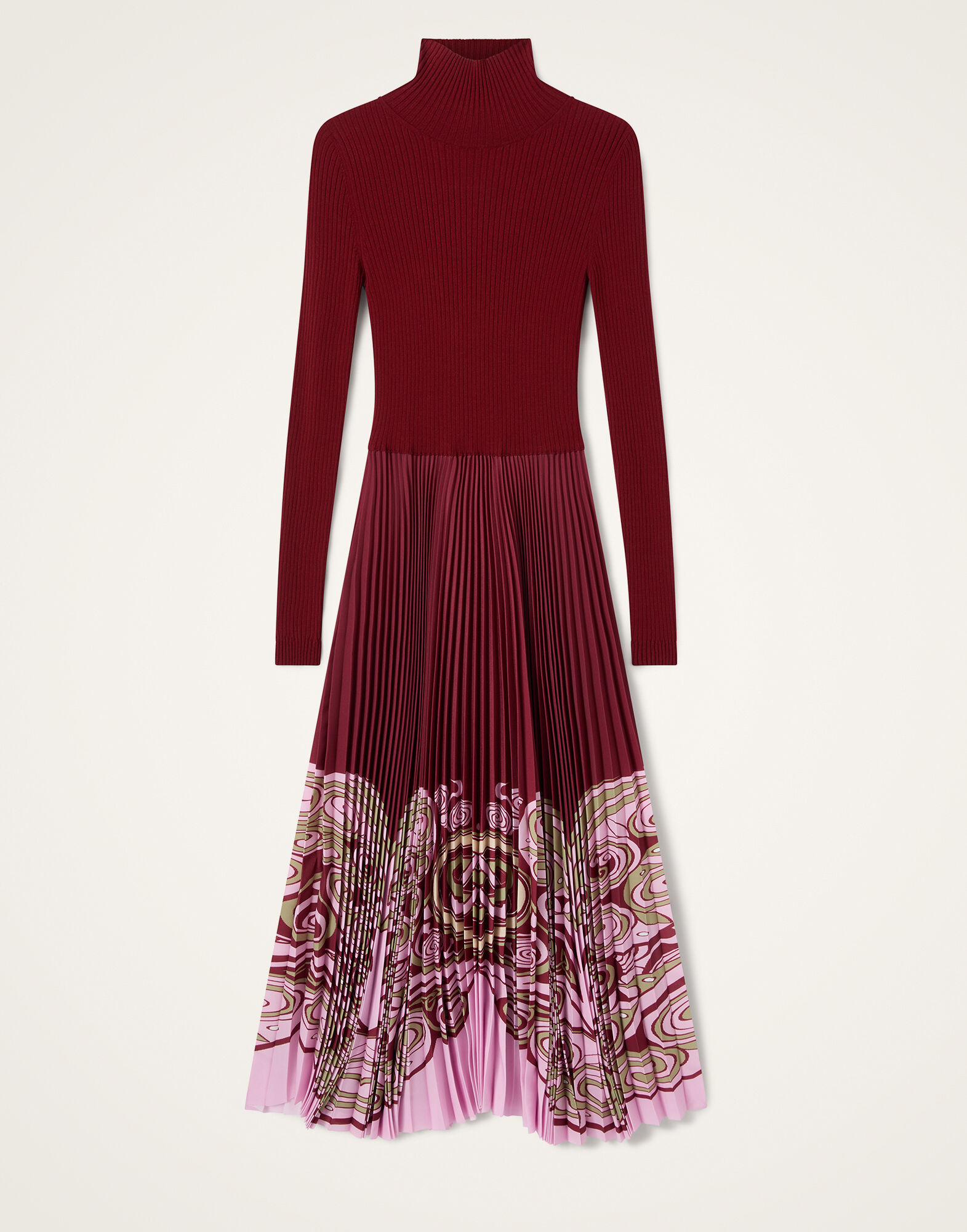 La DoubleJ Moondance Knit Dress Kells Plac&eacute;e Burgundy DRE1017KNI192VA528RE07