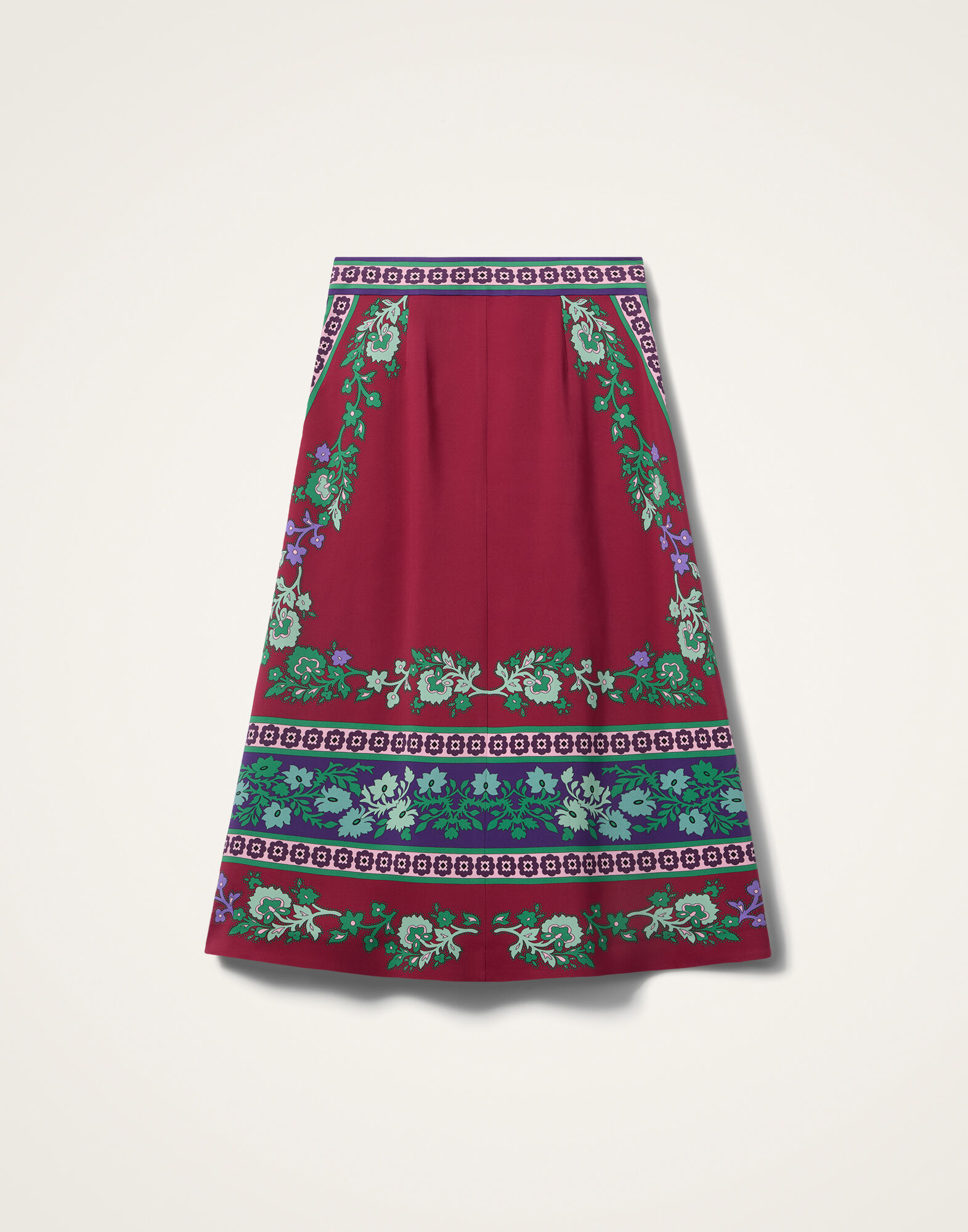 La DoubleJ Santa Monica Skirt Regalia Plac&eacute;e Red SKI0033VIS006REG02RE01