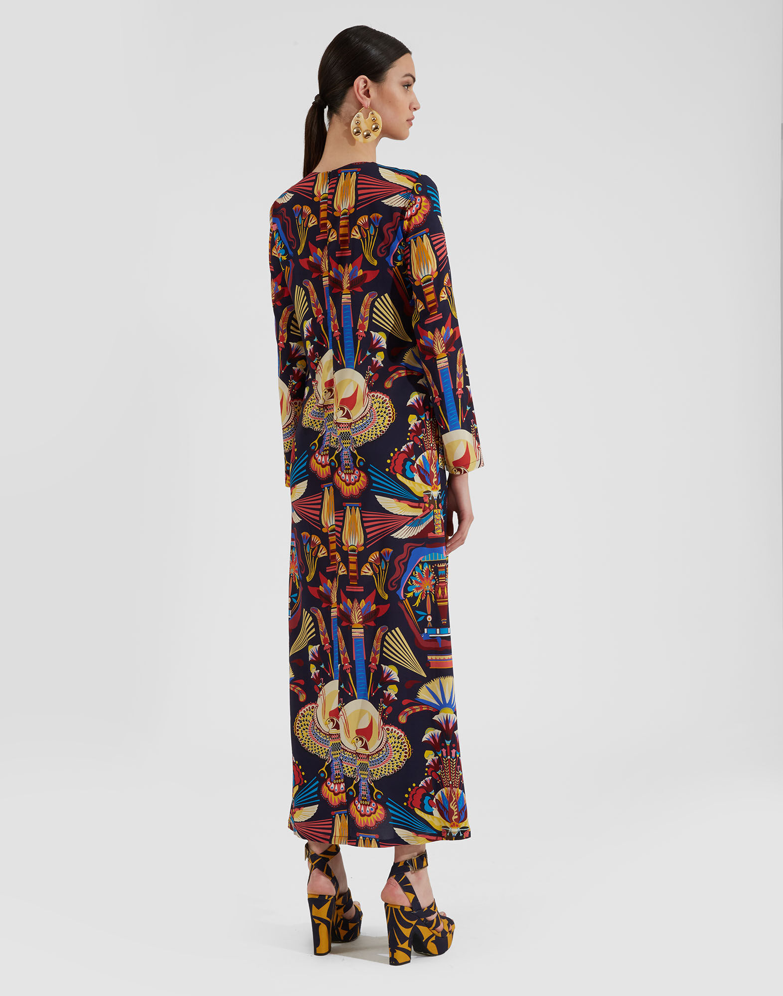 La DoubleJ Long Sleeve Swing Dress Nephthys Navy DRE0184VIS001NEP01BU06