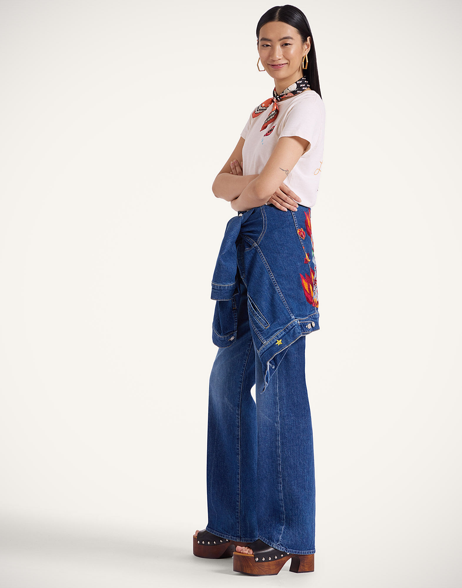 La DoubleJ The Tune Up Maven Sneak Jeans Middle Child Blue TRO0166DEN011MDC01BU03