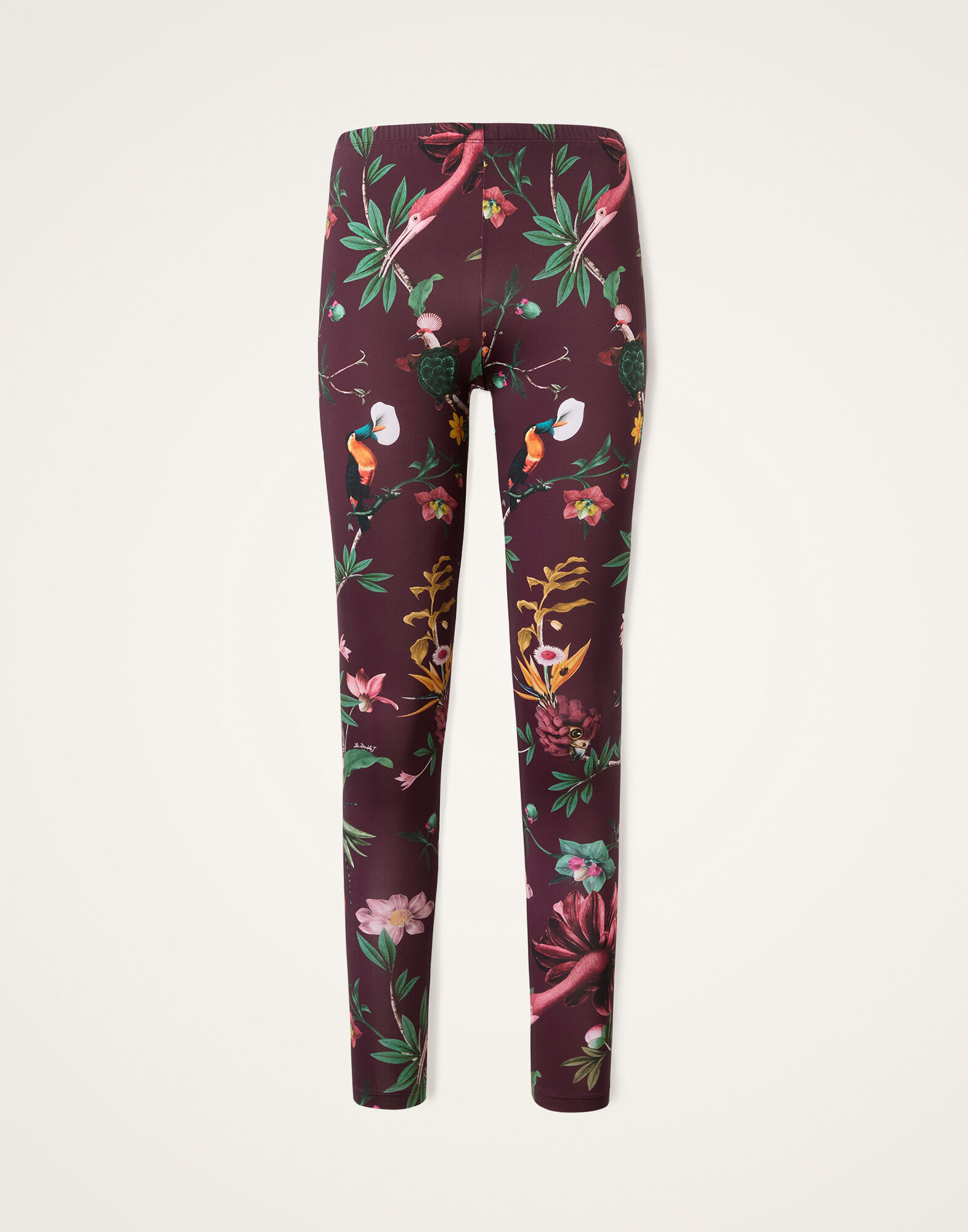 La DoubleJ Leggings Zooflora Burgundy TRO0013JER005ZOF02RE02