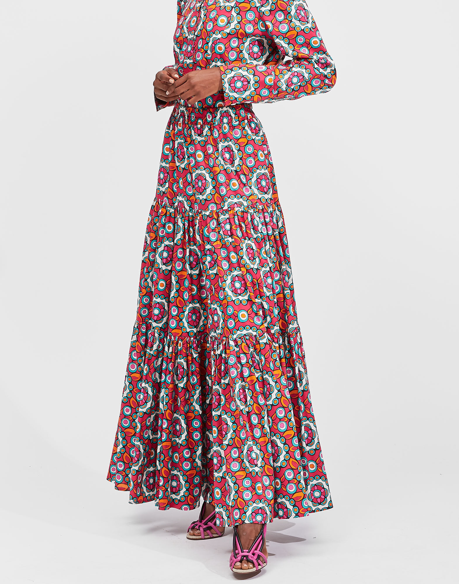 LaDoubleJ Big Skirt Kaleidoscope Fuxia SKI0001COT020KAL0004