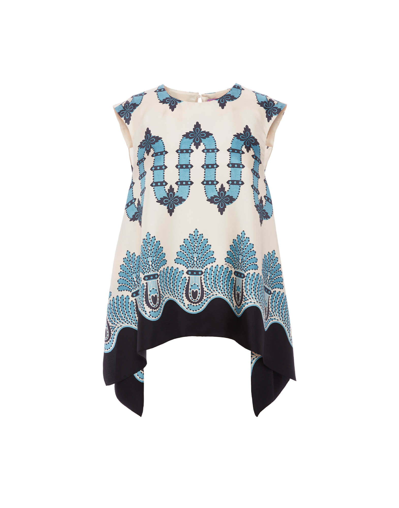 La DoubleJ San Carlo Top Scirocco Plac&eacute;e Ivory TOP0092SIL001SCI03WH04