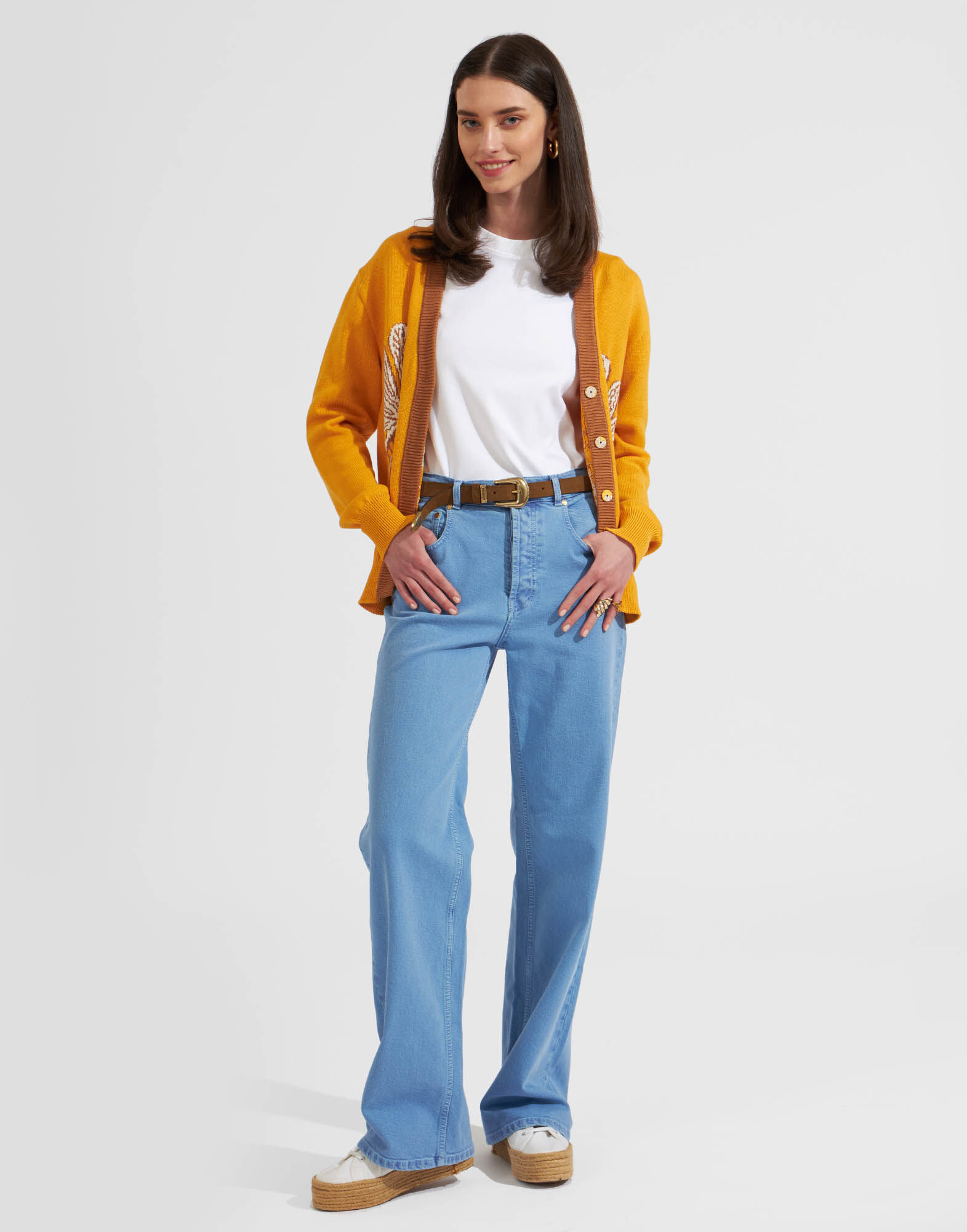 La DoubleJ Pineapple Cardigan Avorio PUL0157KNI087VA178WH04