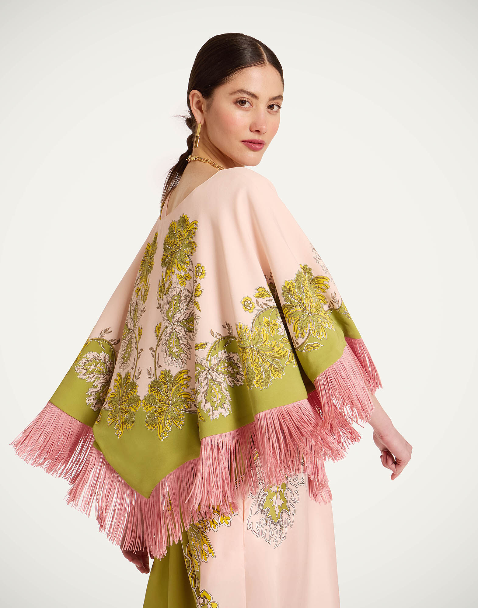 La DoubleJ Mini Poncho Swathe Plac&eacute;e Pink SCA0077VIS011SWA03PI01