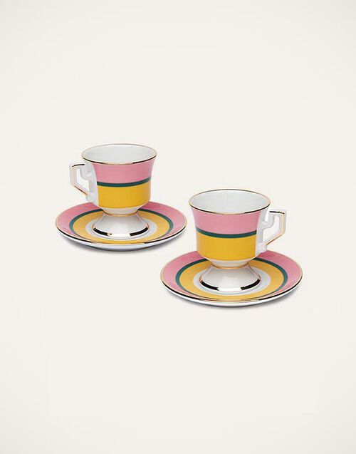 La DoubleJ Espresso Cup & Saucer Set of 2 Rainbow Giallo DIS0007CER001RAI0001