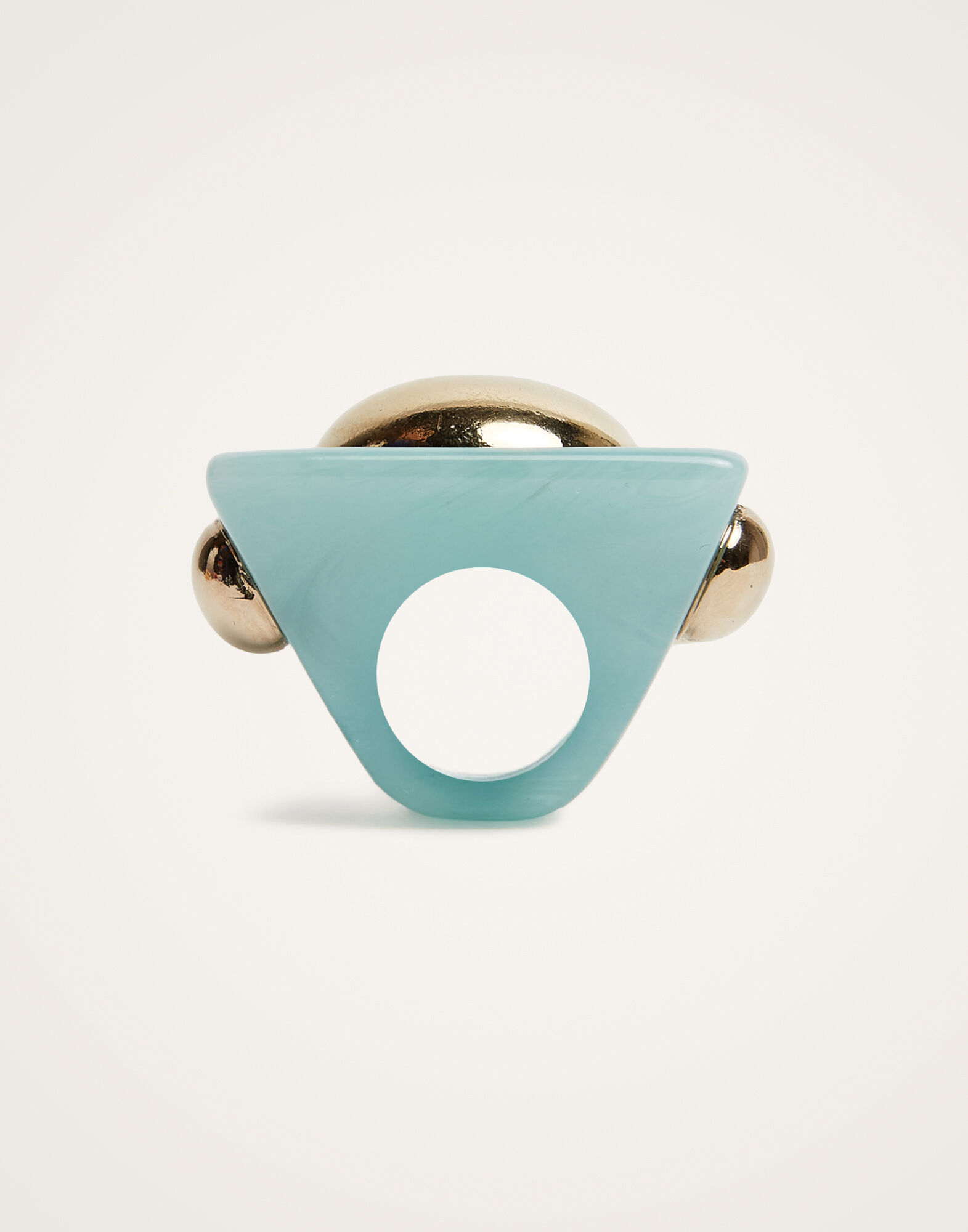 La DoubleJ Hathor Square Ring Light Blue RIN0003POL005SOLIDBU01