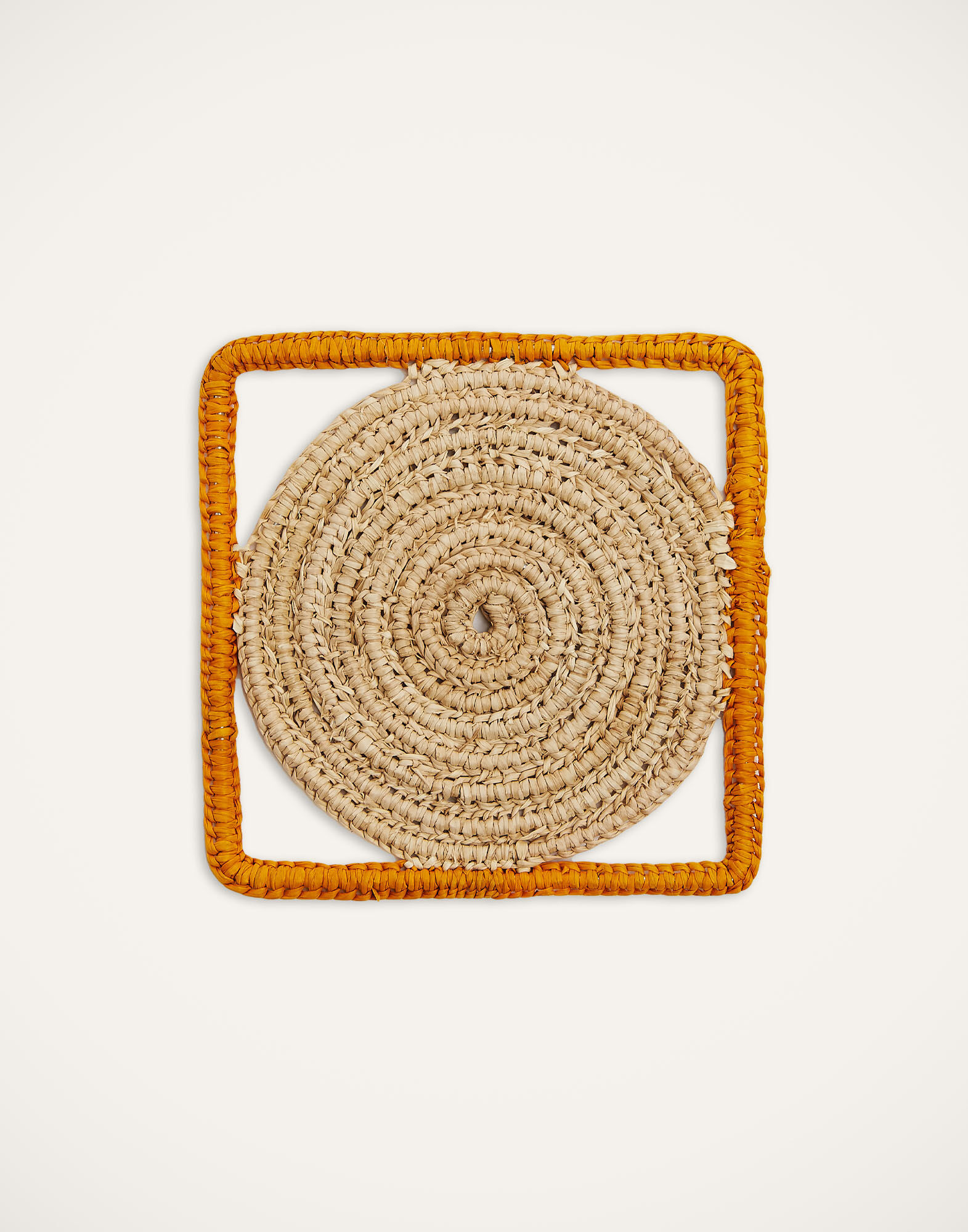 La DoubleJ Raffia Coaster Set Of 4 Mixed CST0002RAF007MIX0004