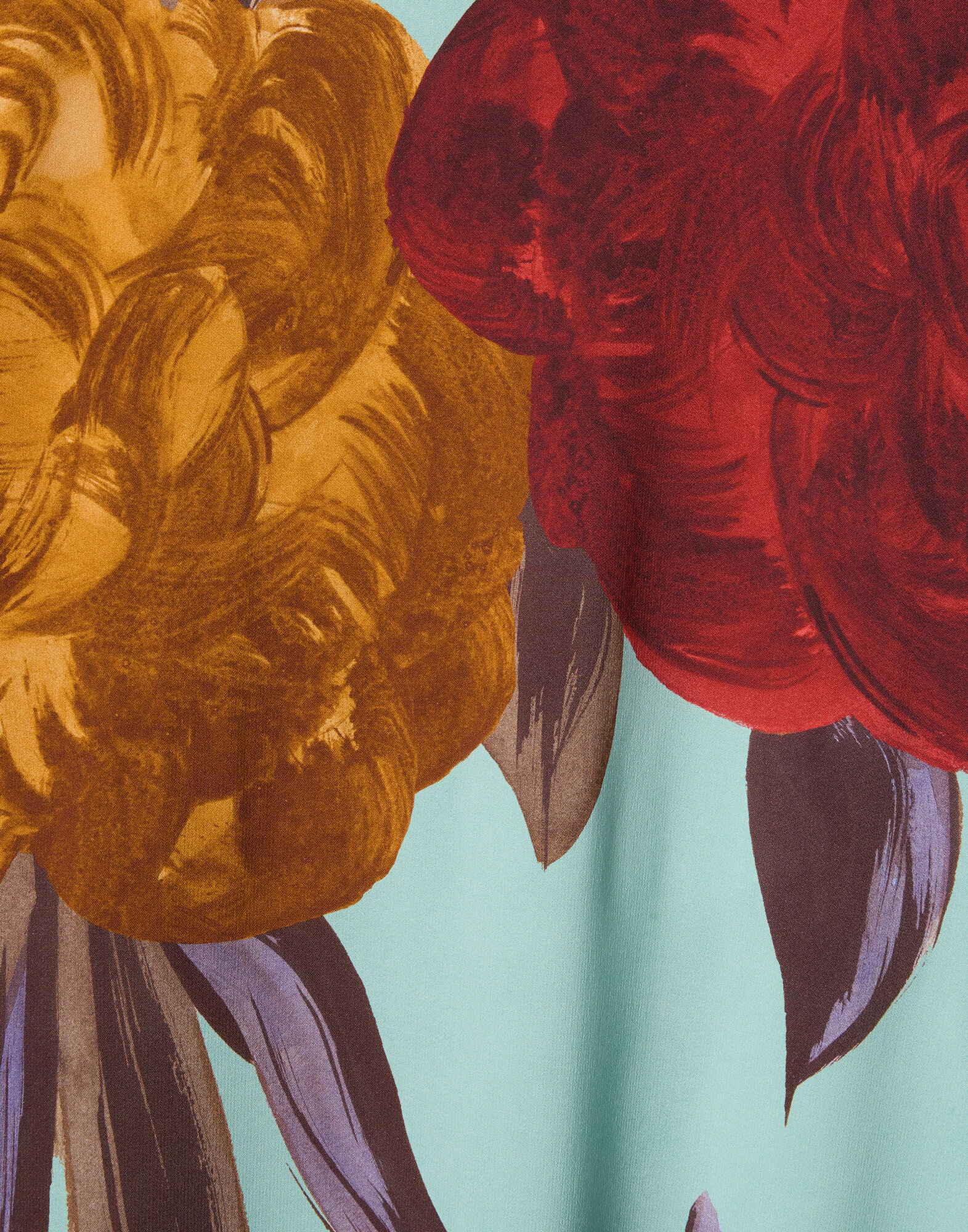 La DoubleJ Long Sleeve Swing Dress Peony Plac&eacute;e Light Blue DRE0231VIS001PEO06BU01