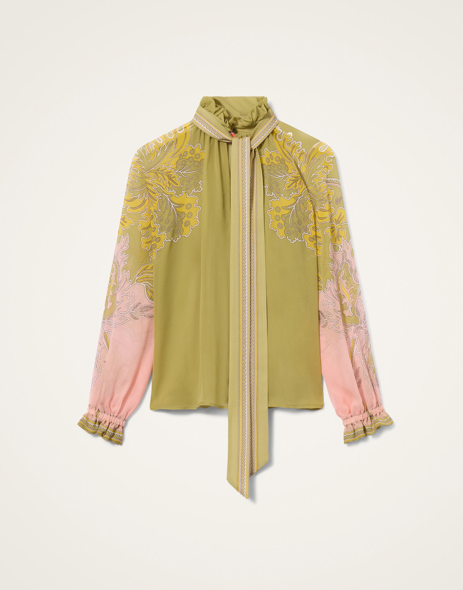 La DoubleJ Cerere Blouse Swathe Plac&eacute;e Green SHI0086SIL014SWA03GR02