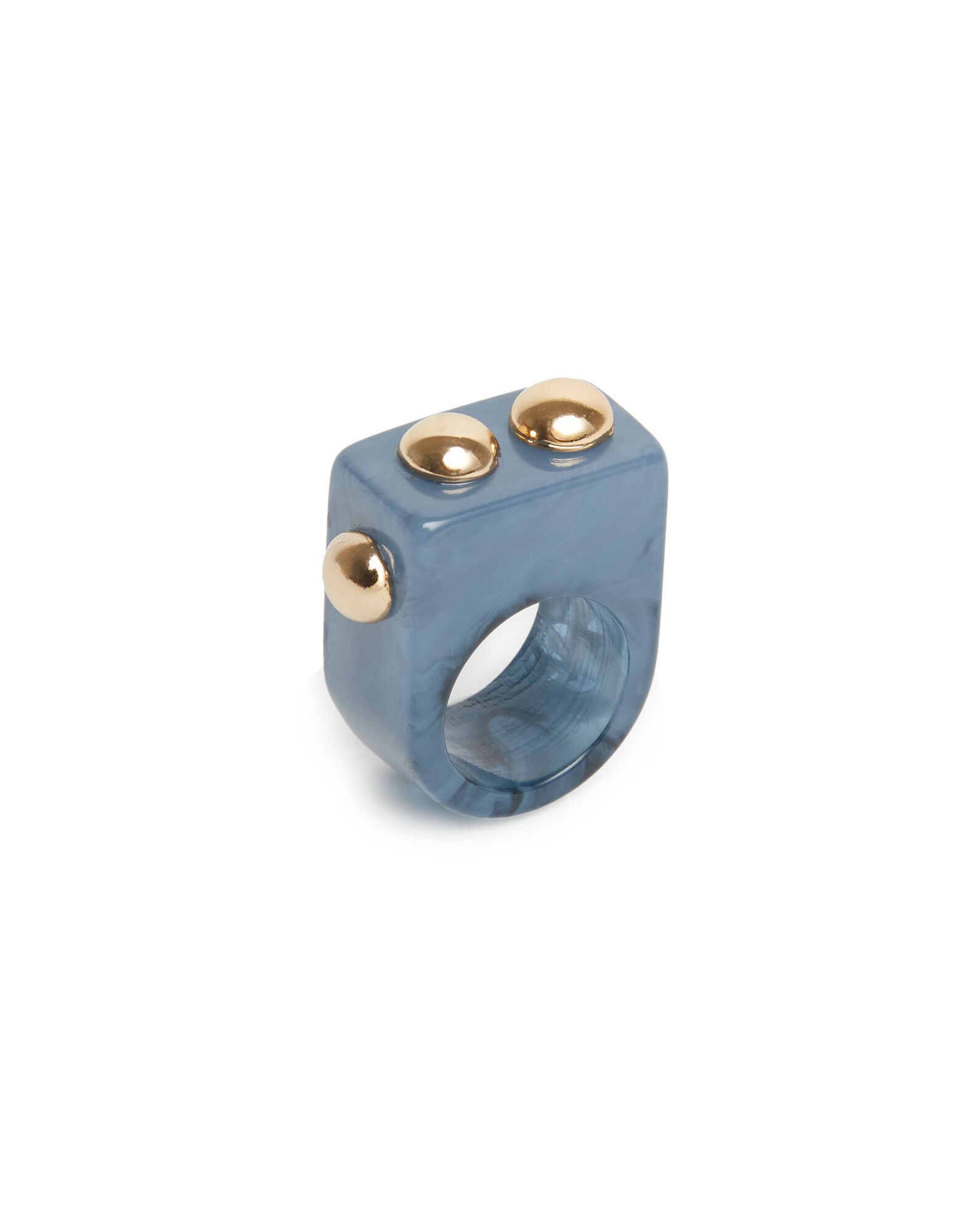 La DoubleJ Nefertiti Ring Solid Teal RIN0004POL005SOLIDBU07