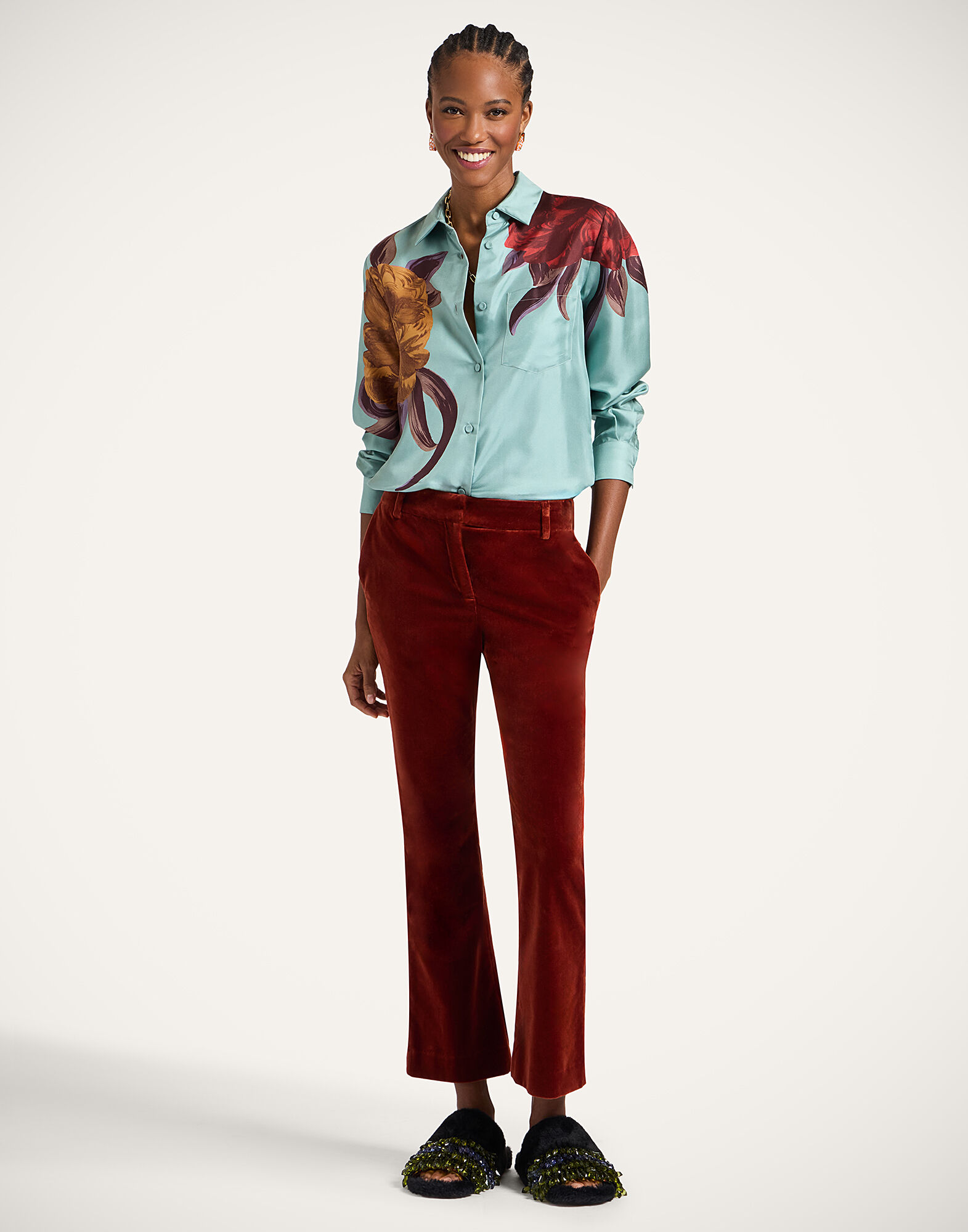 La DoubleJ 24/7 Pants Terracotta TRO0069VEL011SOLIDBR08