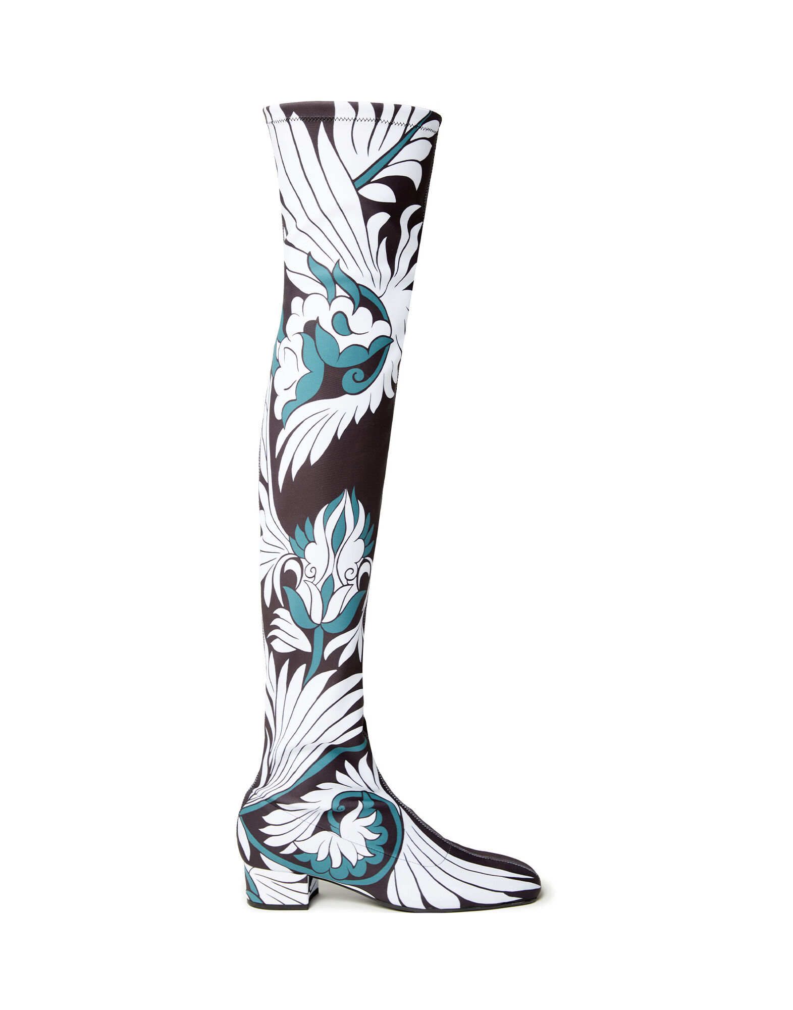 La DoubleJ Edie High Boots Mix Tiles Blue SHO0089LYC005MIX02BU07