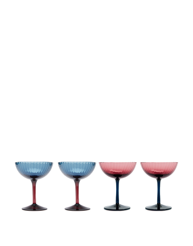 Blue X Salviati set of two wine glasses, La DoubleJ