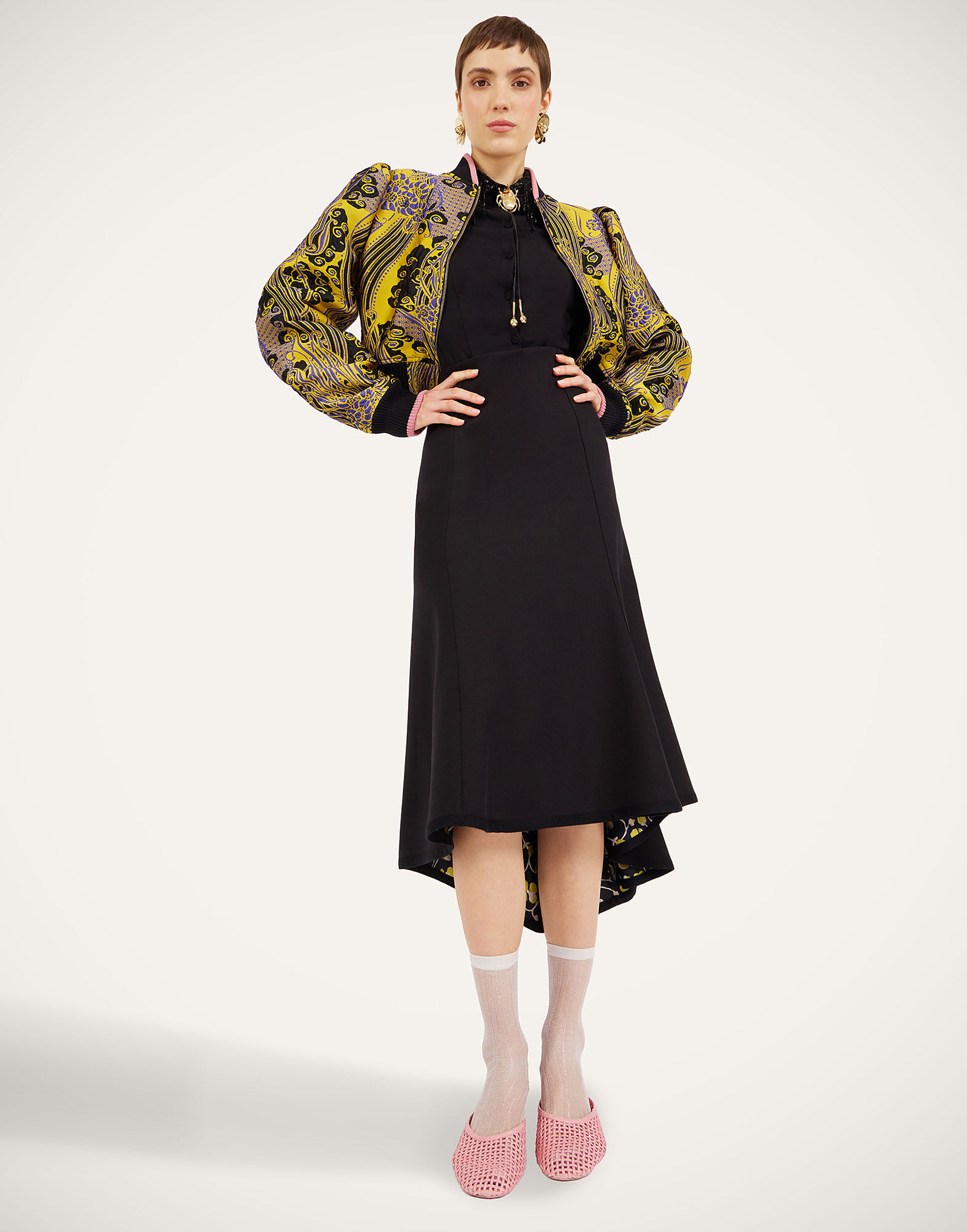 La DoubleJ Good Butt Skirt Solid Black SKI0180JER072SOLIDBL01