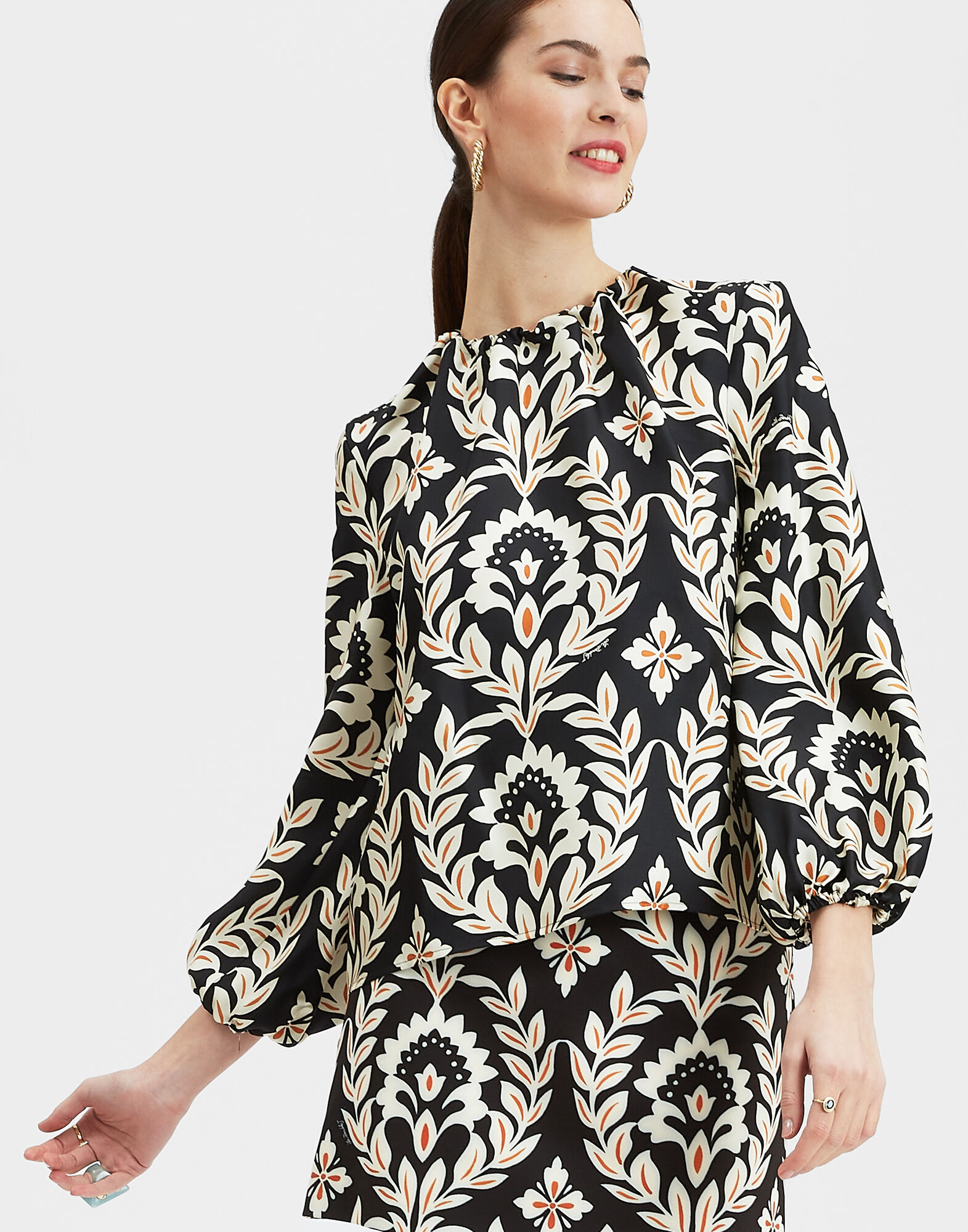 La DoubleJ Charming Top Ghirlanda Black TOP0021SIL001GHI01BL01