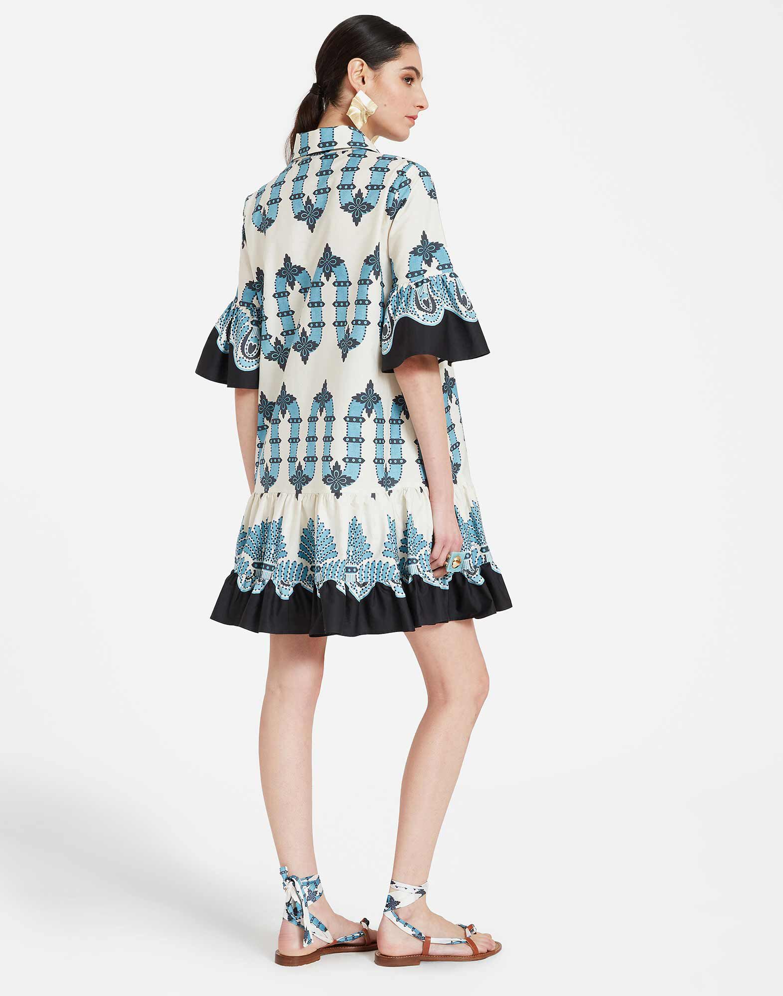 La DoubleJ Choux Dress Scirocco Plac&eacute;e Ivory DRE0193COT039SCI03WH04