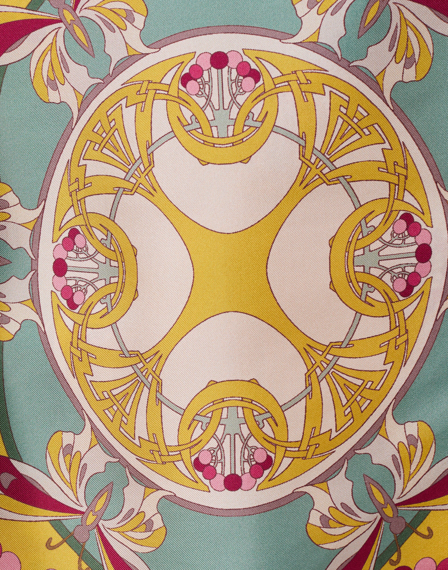 La DoubleJ Full-On Foulard Florette Plac&eacute;e Fuchsia SCA0096SIL029FLO08PI03