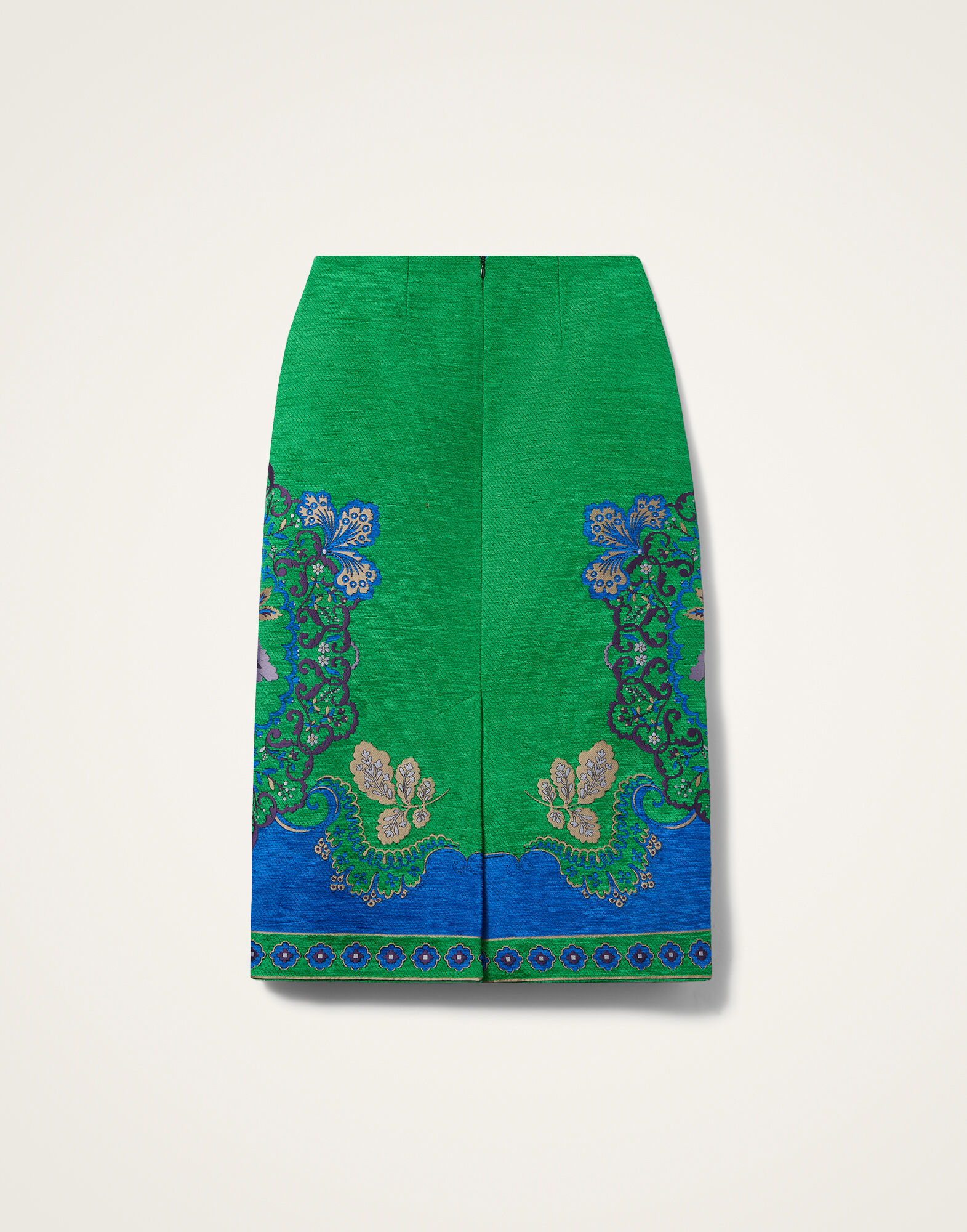 La DoubleJ Pencil Skirt Cornucopia Plac&eacute;e Green SKI0011JCQ130CRN02GR02